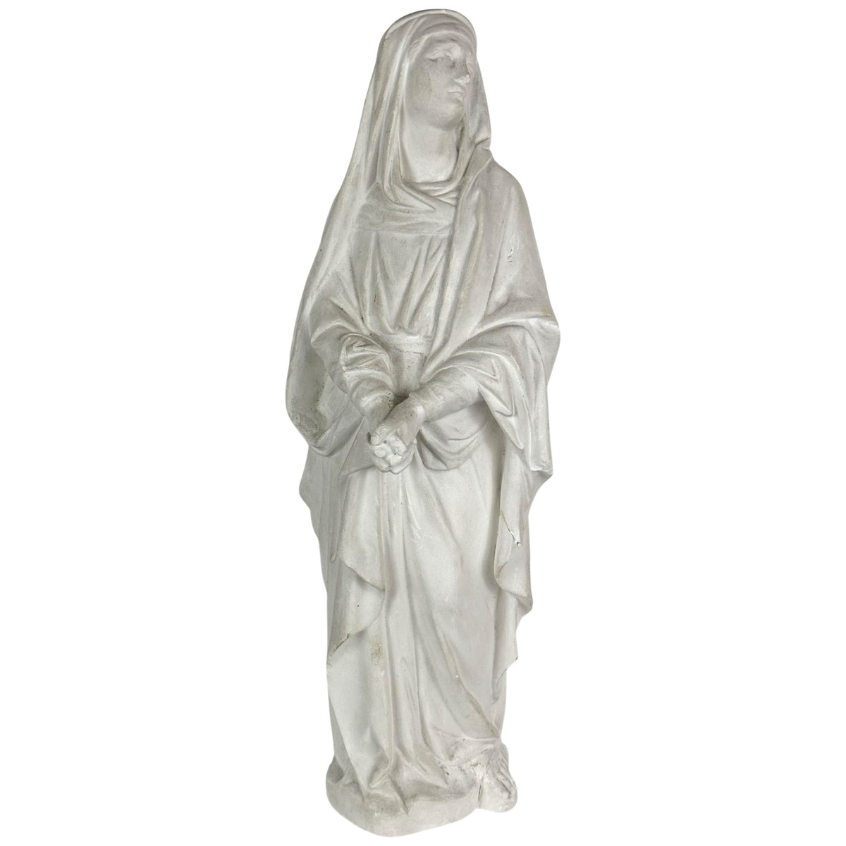 Vintage Our Lady of Sorrows plaster statue Quebec religious art