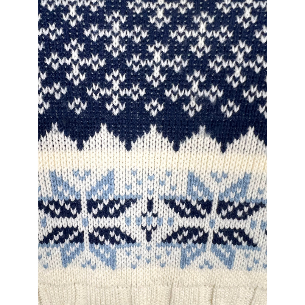 Vintage 1960s Acrylic Turtleneck Sweater Nordic Ptn Ladies M