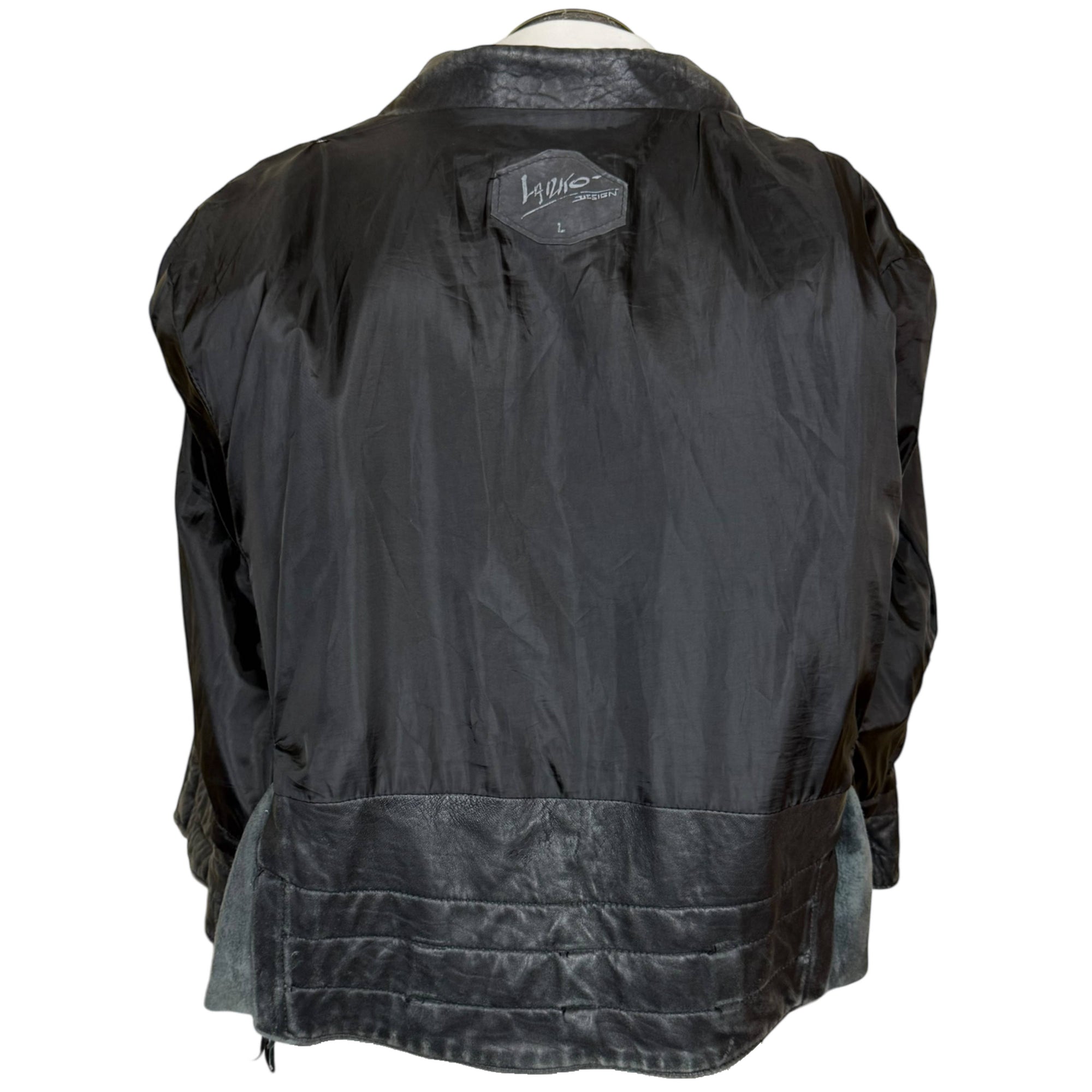 lining on lanko design native inspired leather jacket