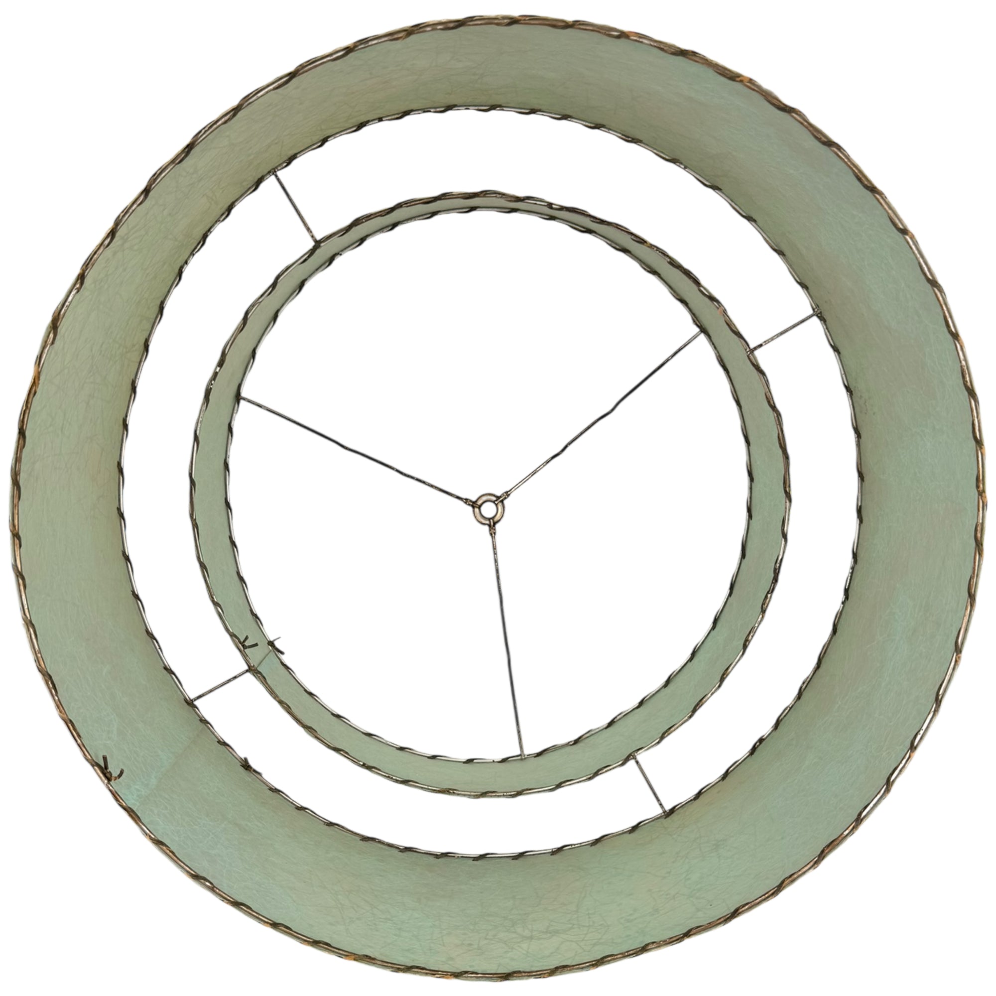 bottom view of double drum lamp shade