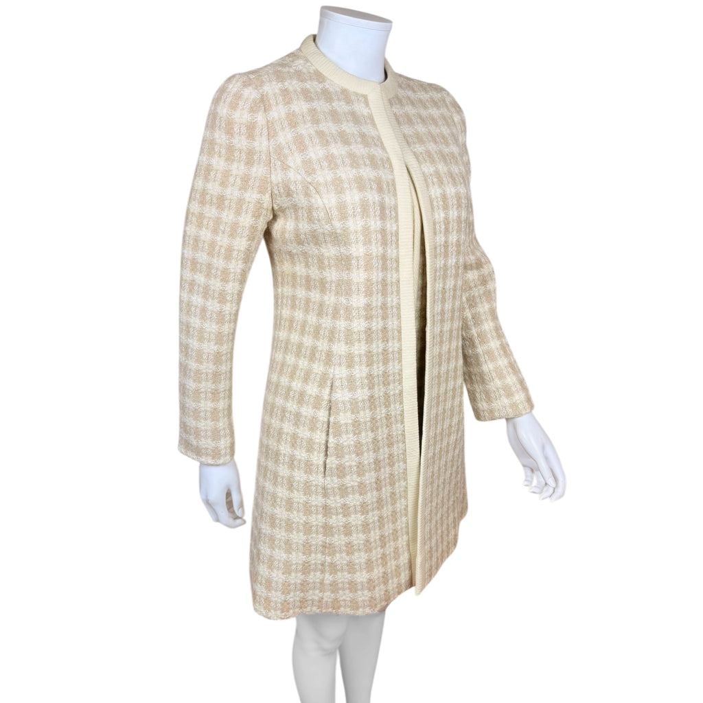 Vintage 60s Tweed Dress & Coat Set Lily Simon Made in France