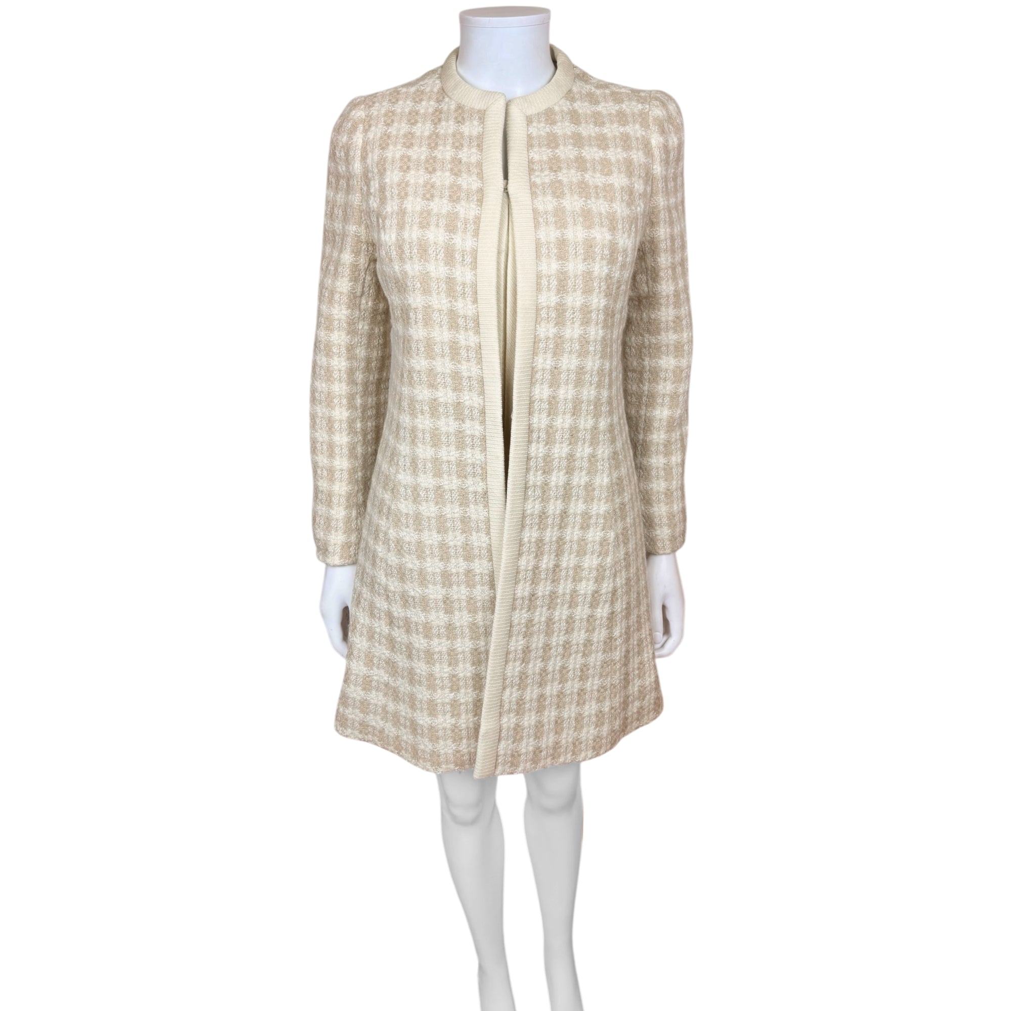 Vintage 60s Tweed Dress & Coat Set Lily Simon Made in France