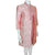 Vintage 1960s Dress with Matching Overcoat Pink Brocade S