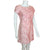 Vintage 1960s Dress with Matching Overcoat Pink Brocade S