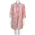 Vintage 1960s Dress with Matching Overcoat Pink Brocade S