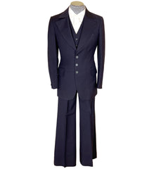 Vintage 1970s 3 Piece Suit Mod Dandy Le Marquis Mens Size M
