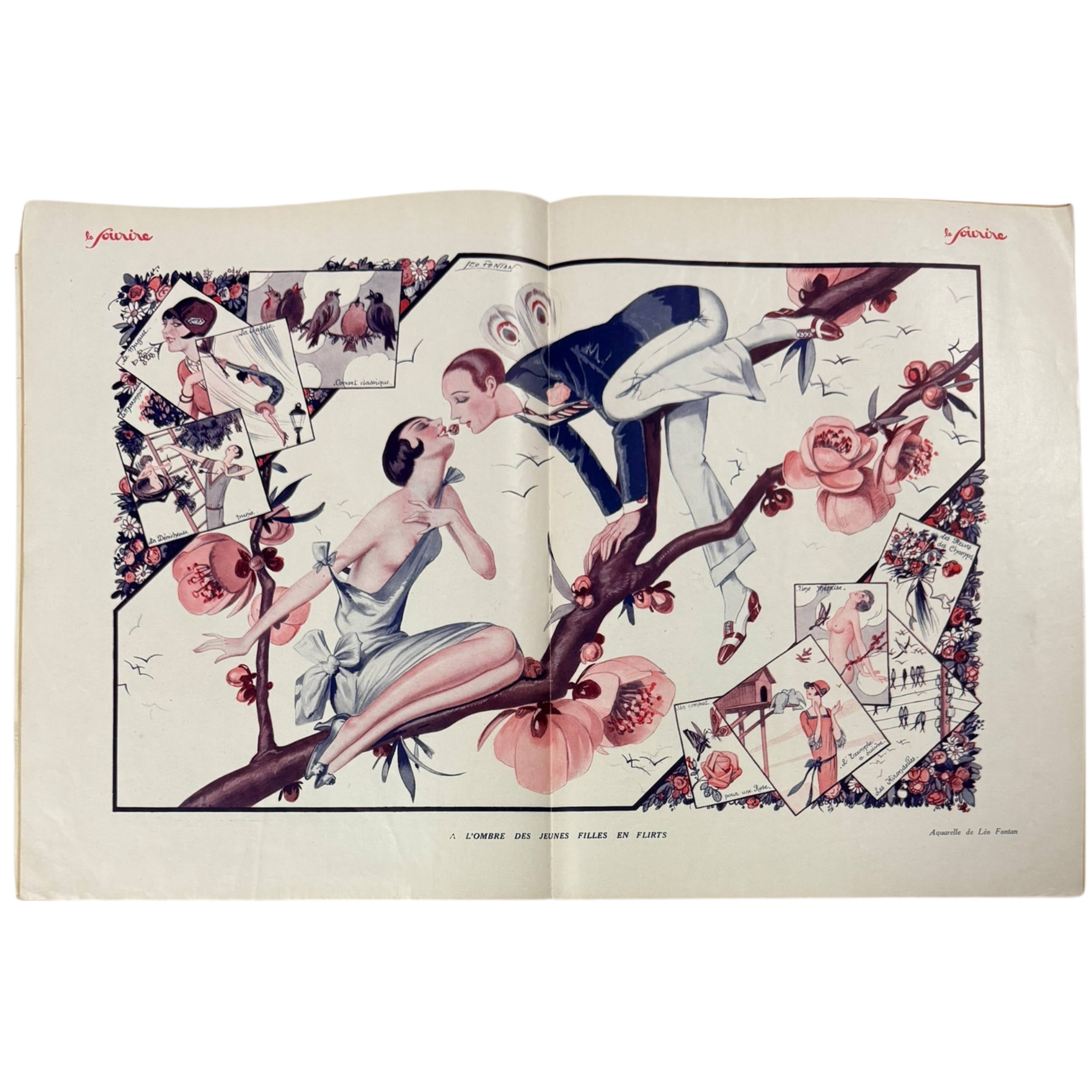 1928 French Magazine Le Sourire – Art Deco Illustrations, Risqué