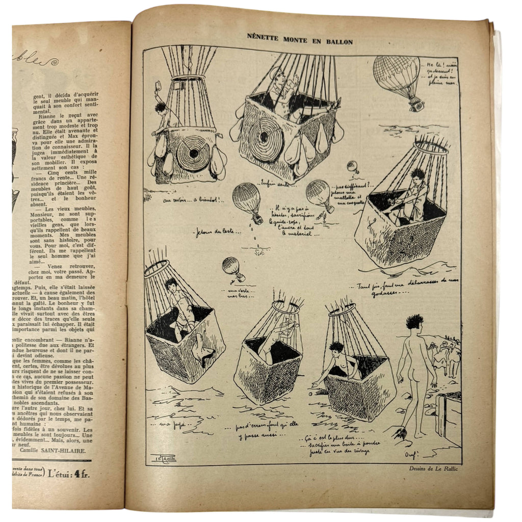 1928 French Magazine Le Sourire – Art Deco Illustrations, Risqué Paris Humour