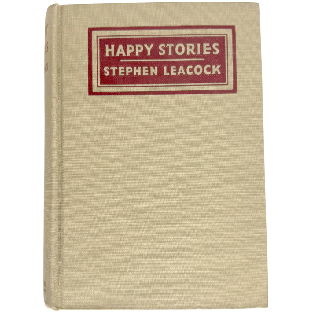 Vintage 1943 Stephen Leacock Happy Stories, Just to Laugh At cloth hard cover