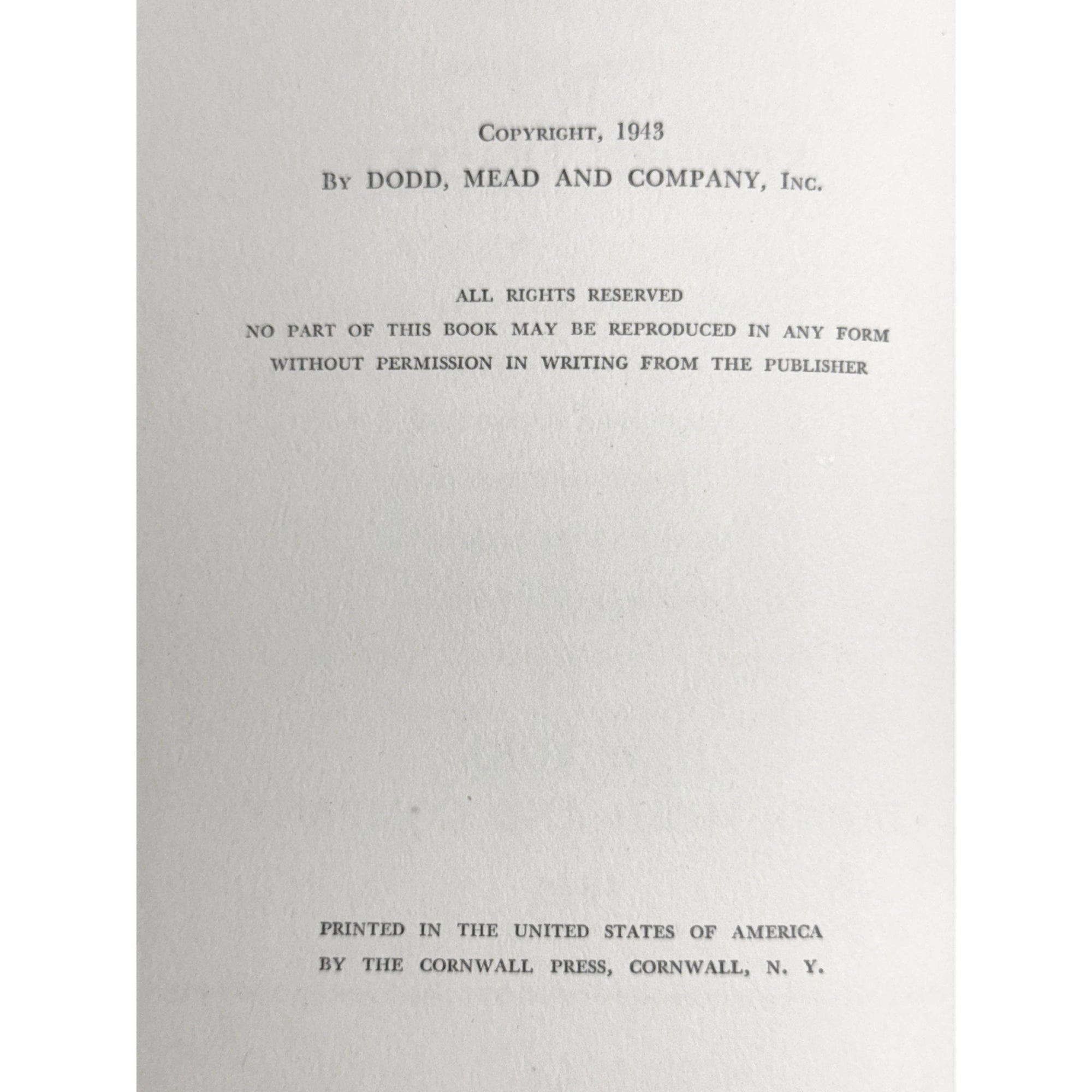 copyright page Vintage 1943 Stephen Leacock Happy Stories, Just to Laugh At 
