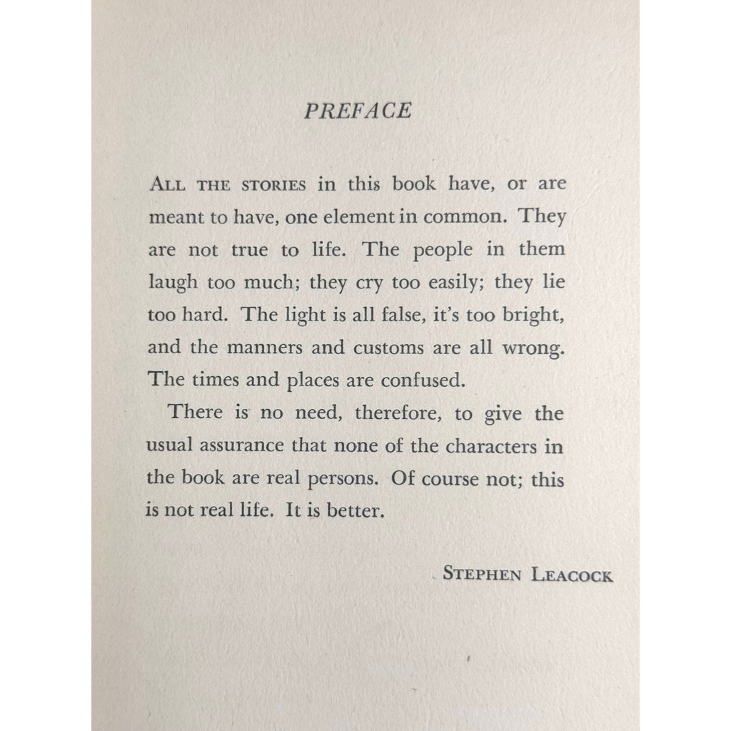 preface stephen leacock book