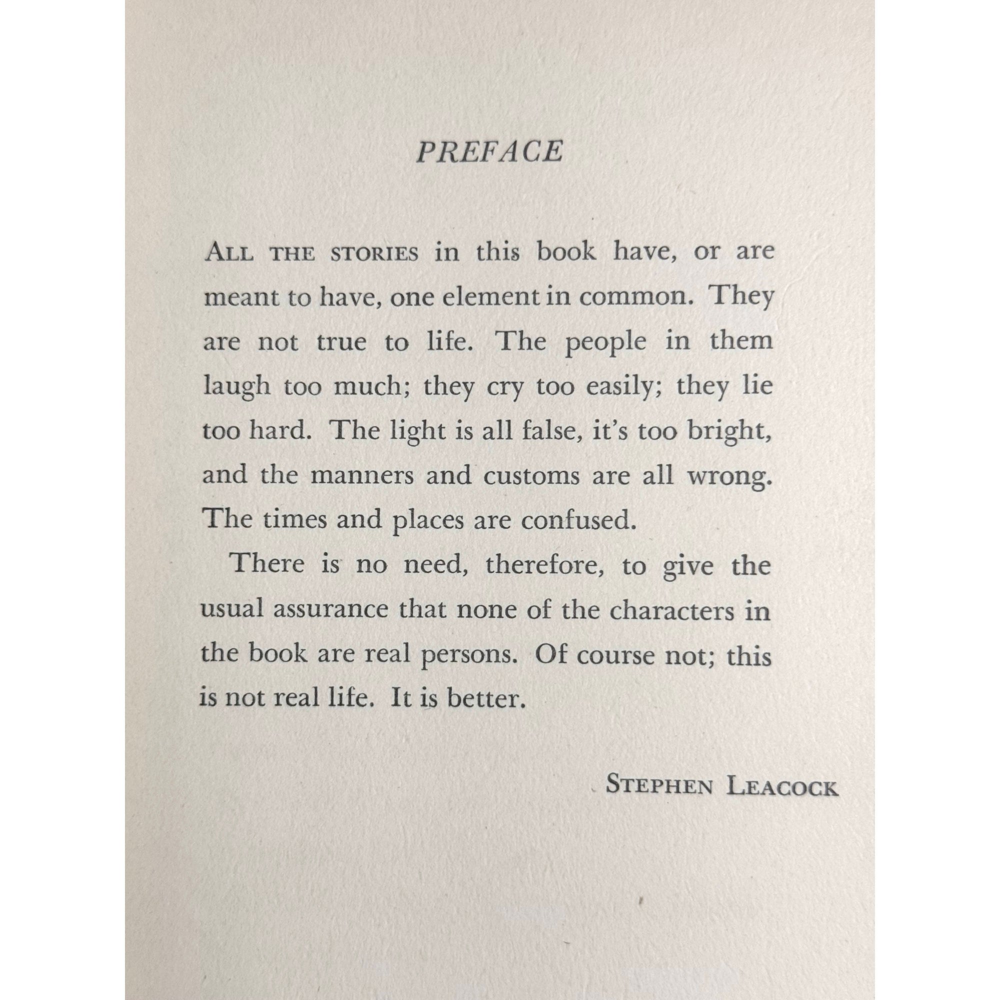 preface stephen leacock book