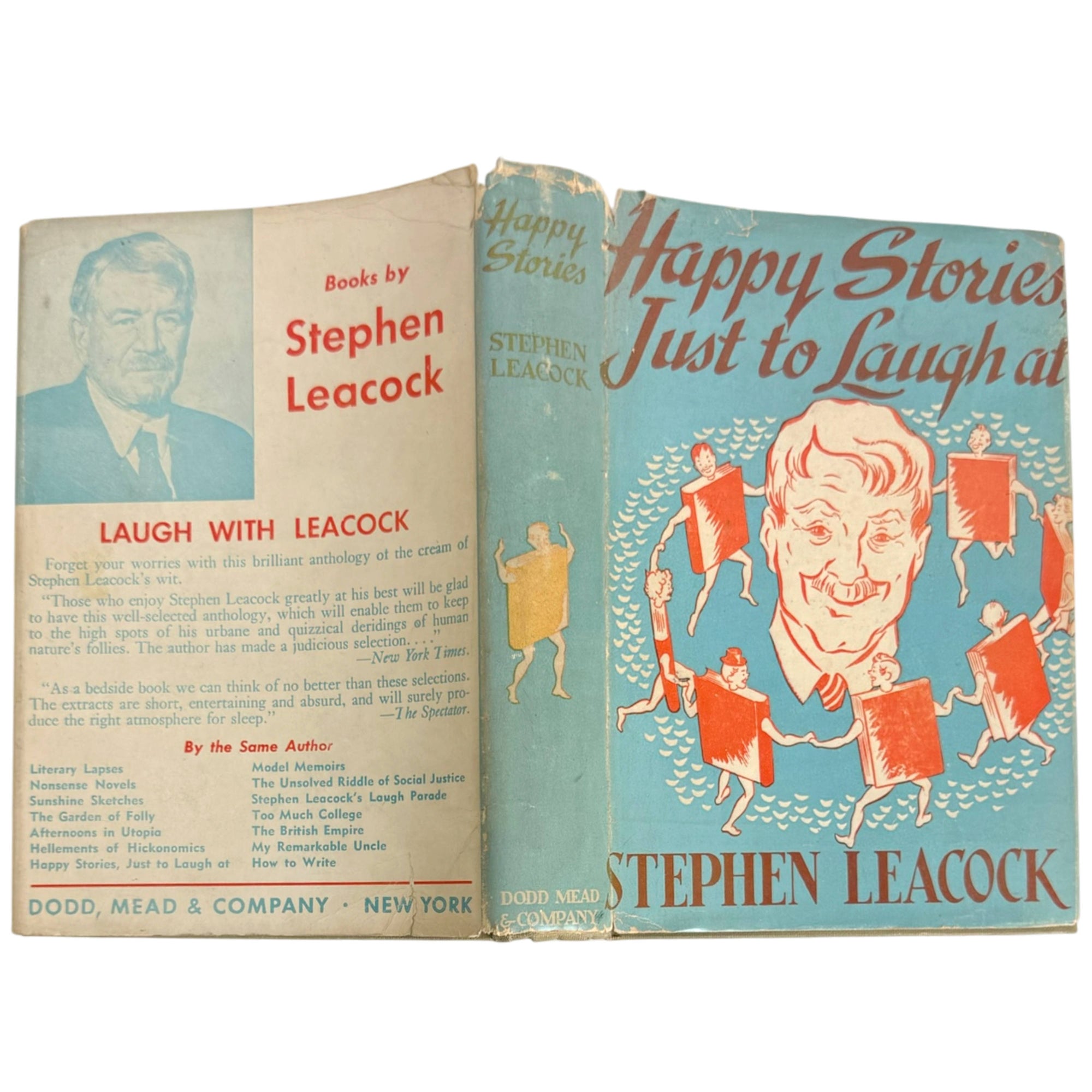 dust jacket happy stories just to laugh at stephen leacock