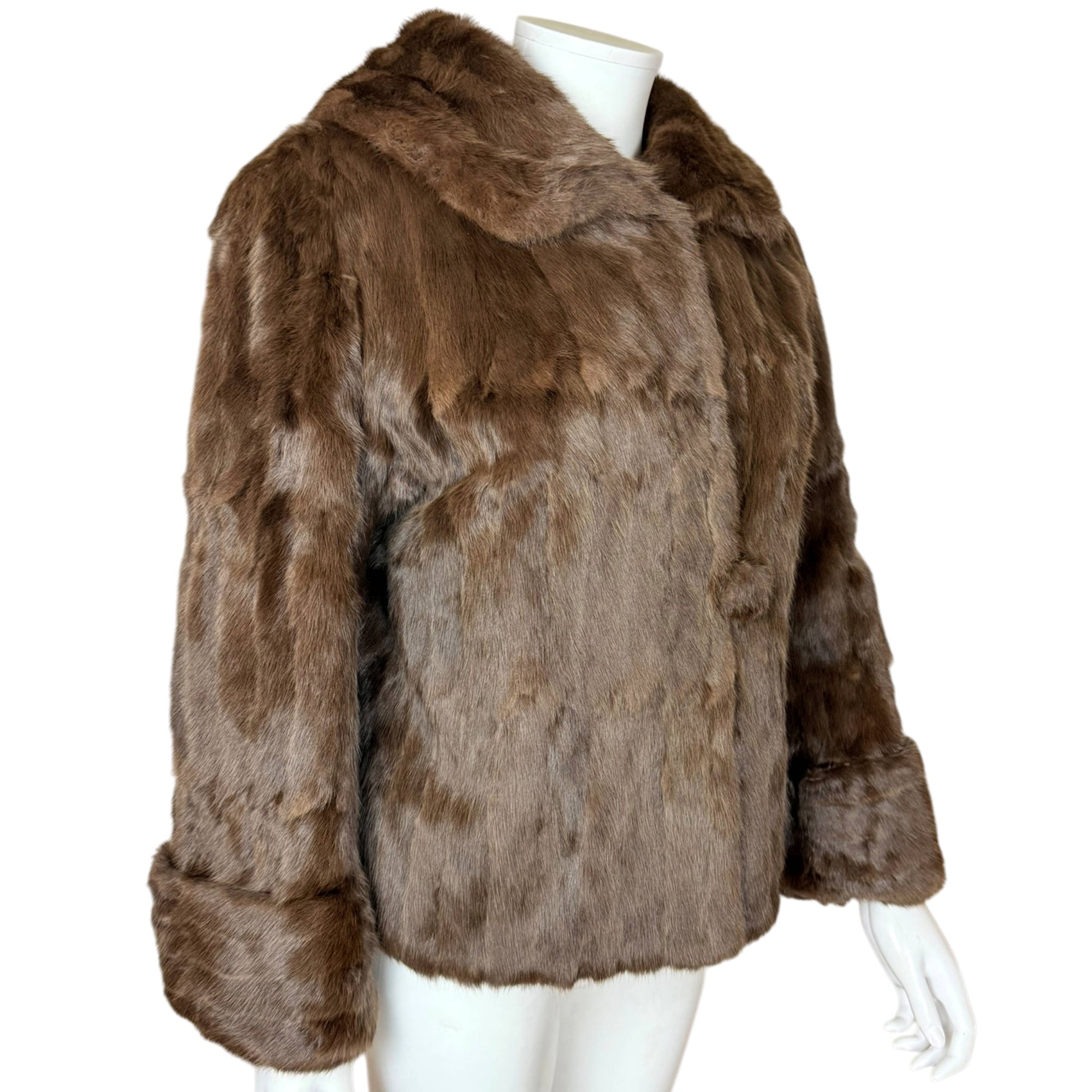 1950s Vintage Squirrel Fur Jacket P. Leclerc Fourrures Quebec Short Coat