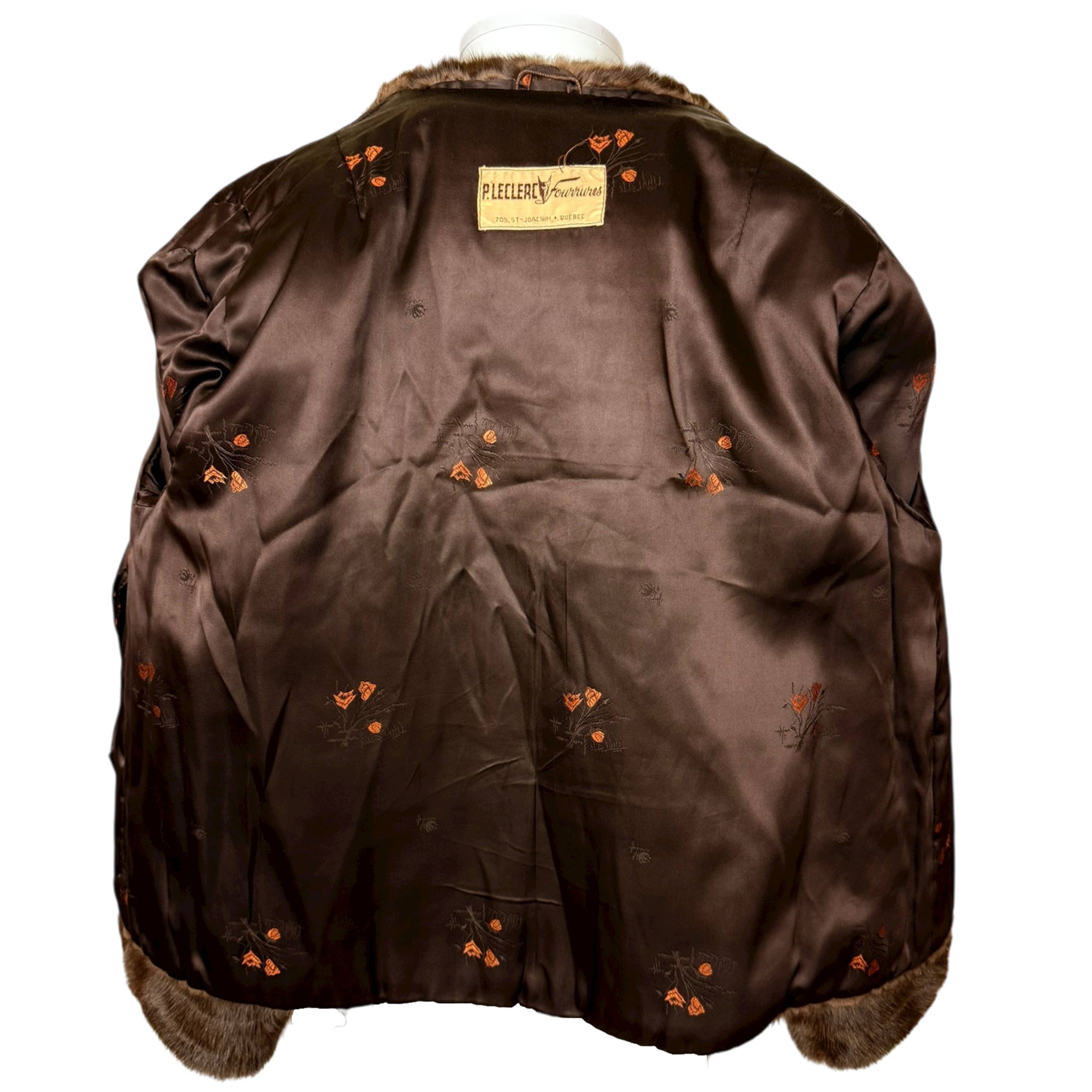 1950s Vintage Squirrel Fur Jacket P. Leclerc Fourrures Quebec Short Coat