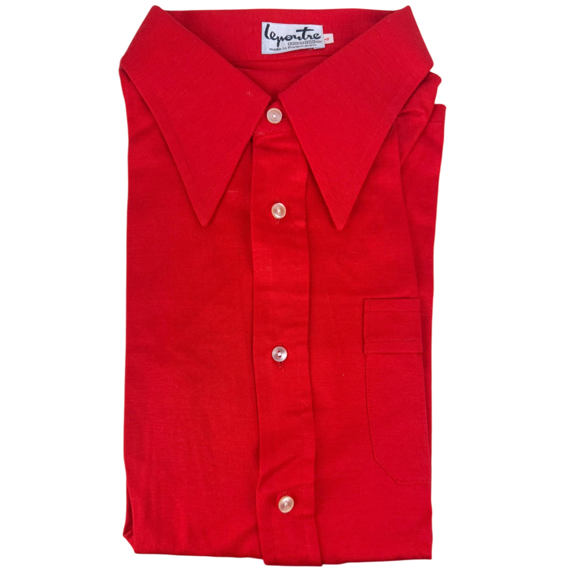 Vintage Unused 1970s Shirt Lepoutre Maille Made in France M