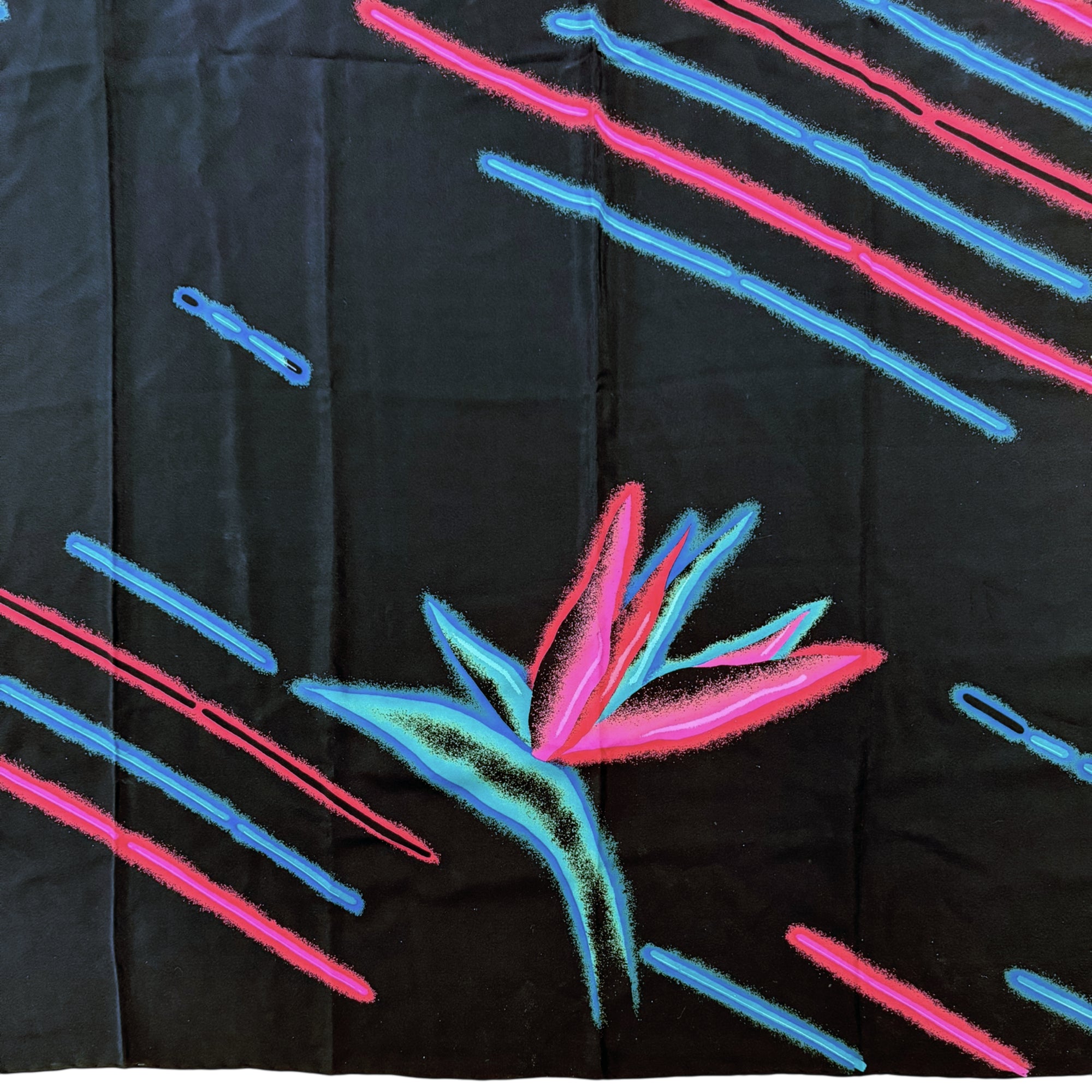 Pierre Cardin tropical silk wrap on black background