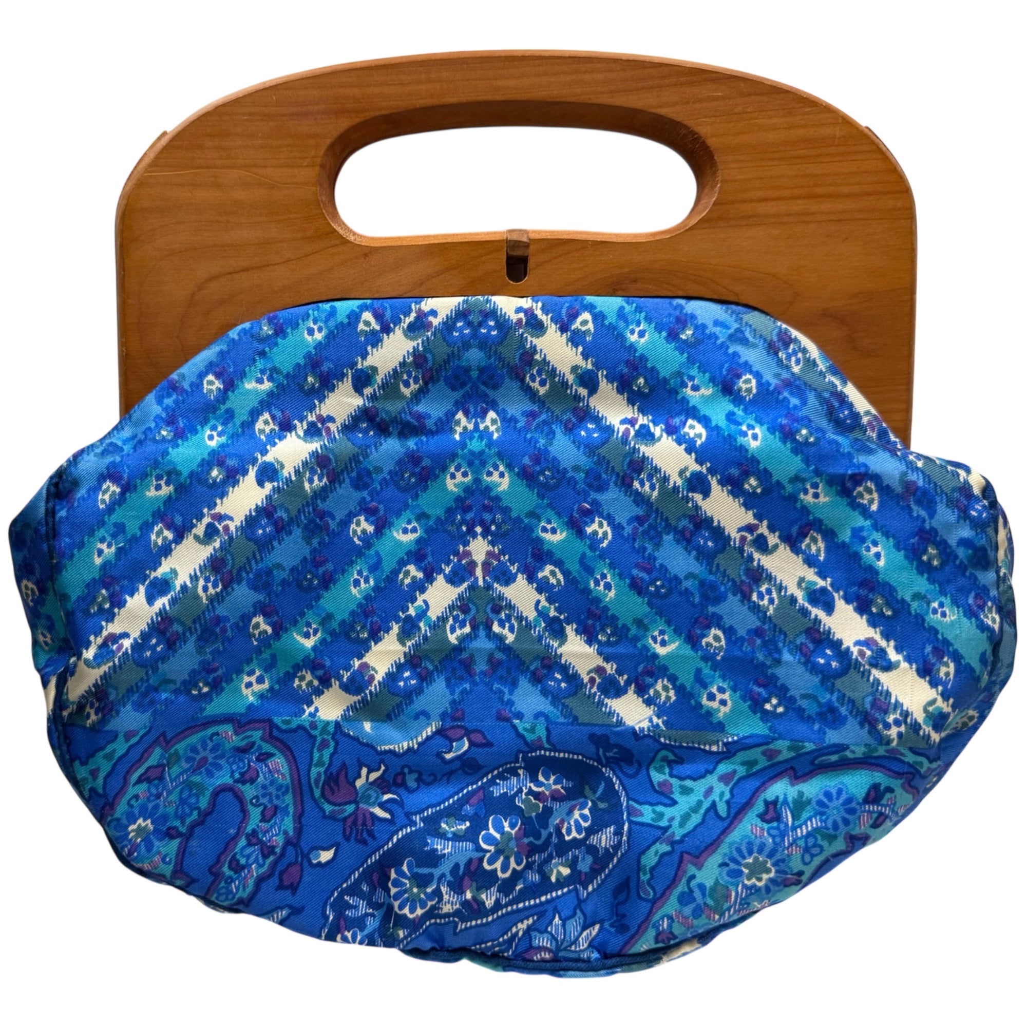 Vintage Liberty of London Silk Handbag – H.A.& E. Smith Bermuda Wooden Frame Purse