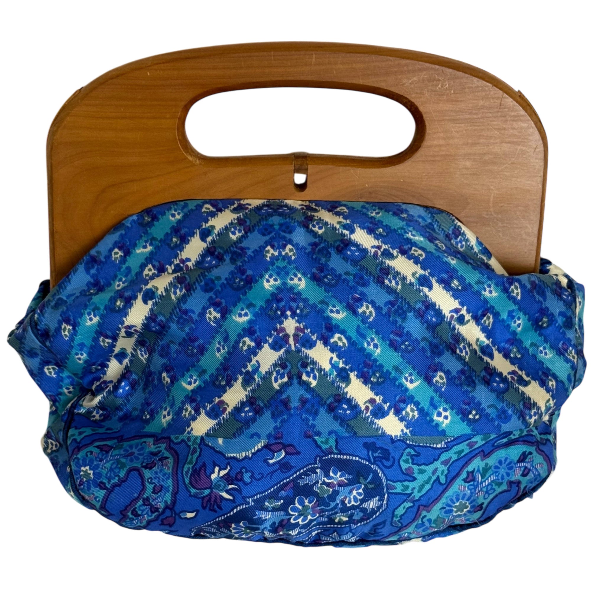 Vintage Liberty of London Silk Handbag – H.A.& E. Smith Bermuda Wooden Frame Purse