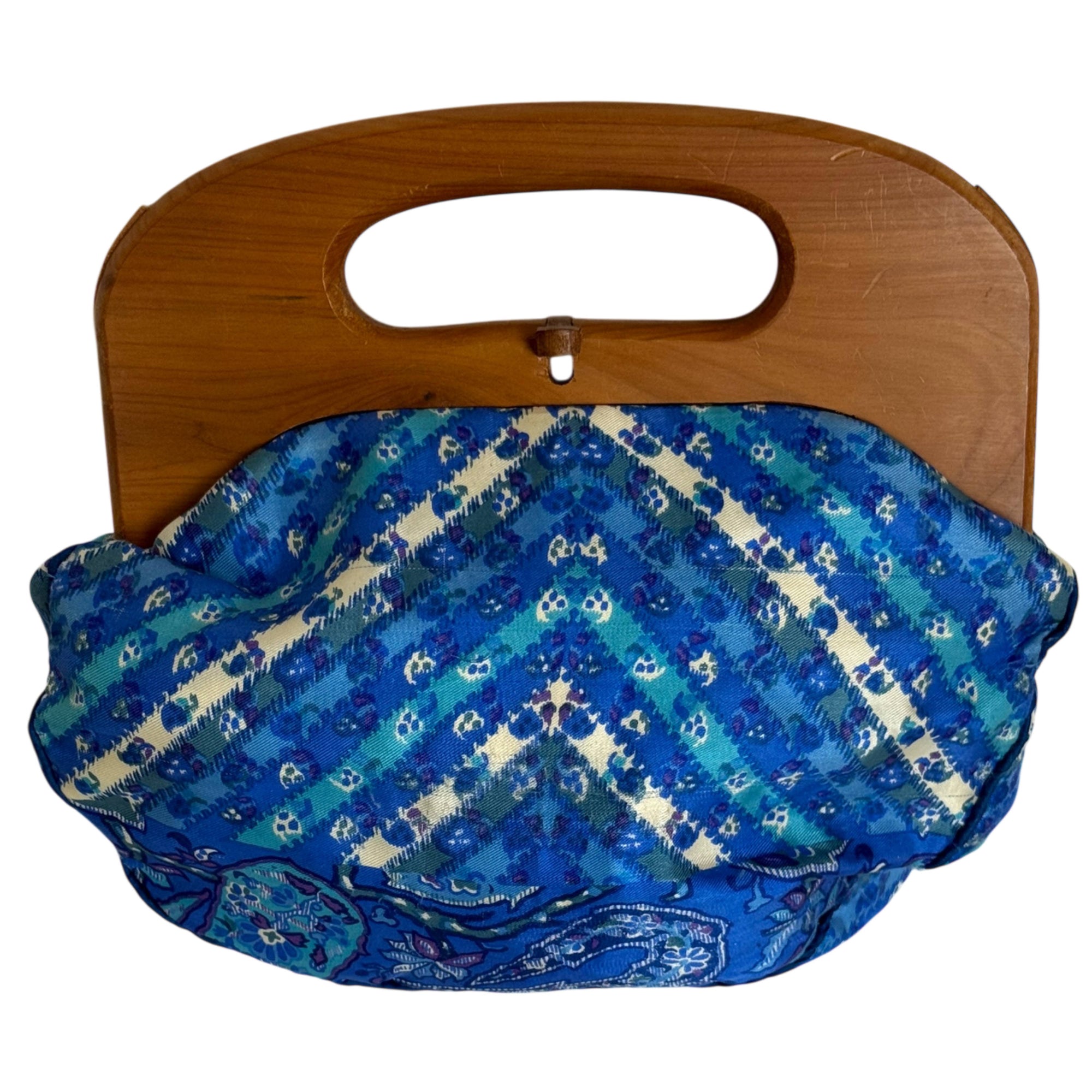 Vintage Liberty of London Silk Handbag – H.A.& E. Smith Bermuda Wooden Frame Purse