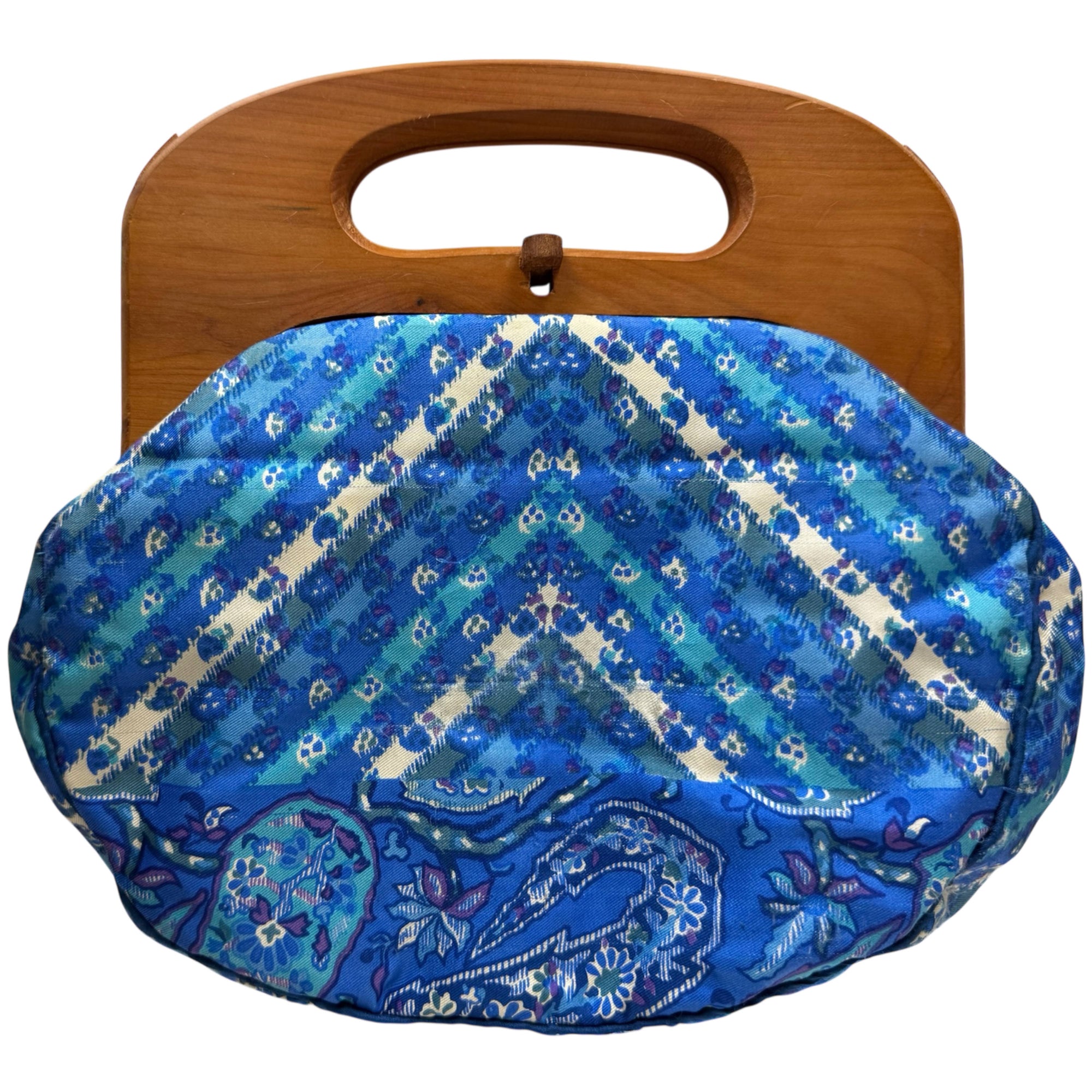 Vintage Liberty of London Silk Handbag – H.A.& E. Smith Bermuda Wooden Frame Purse