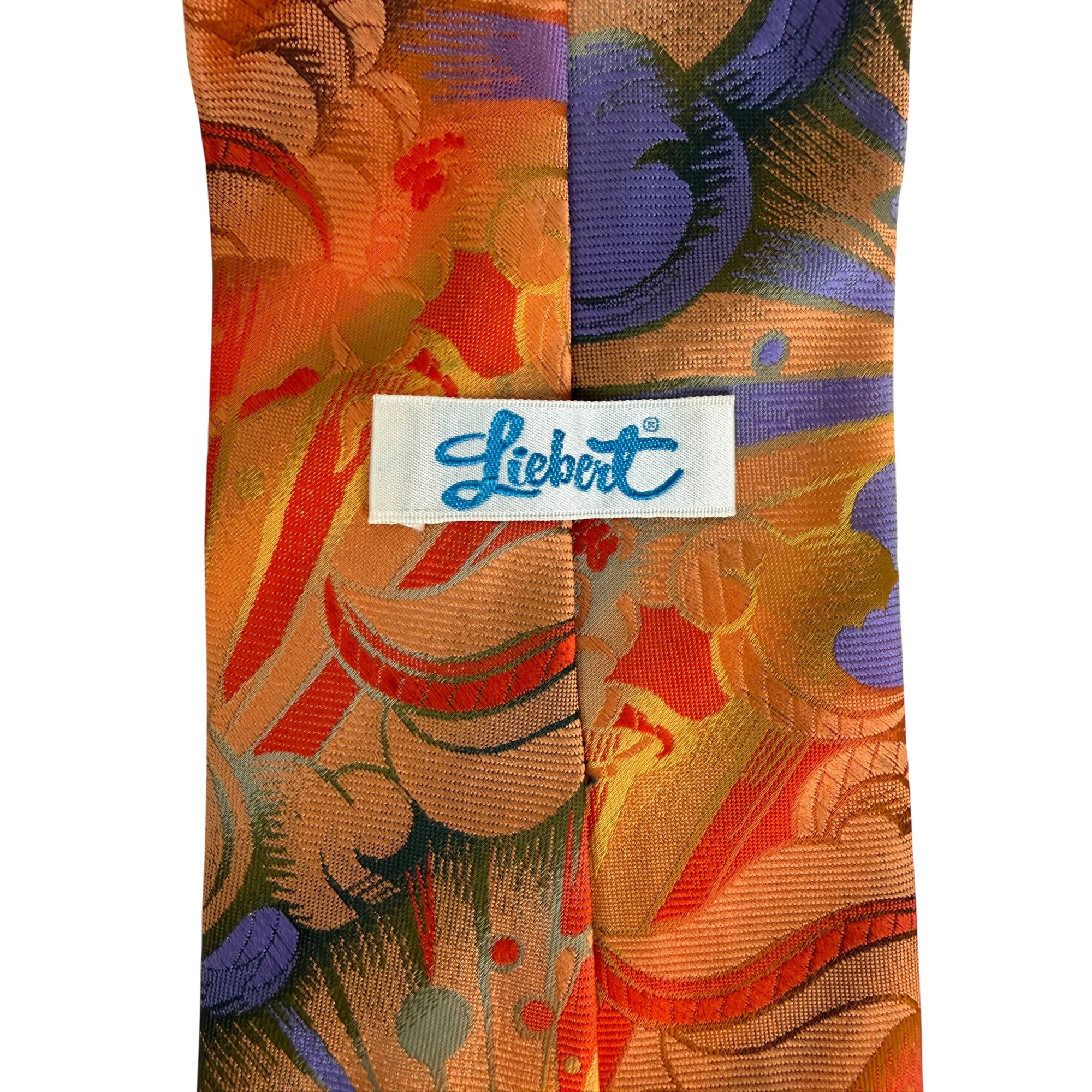 Liebert maker label on vintage wide-blade necktie