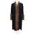 Vintage 1950s Black Velvet Evening Coat w Mink Fur Trim Sz M