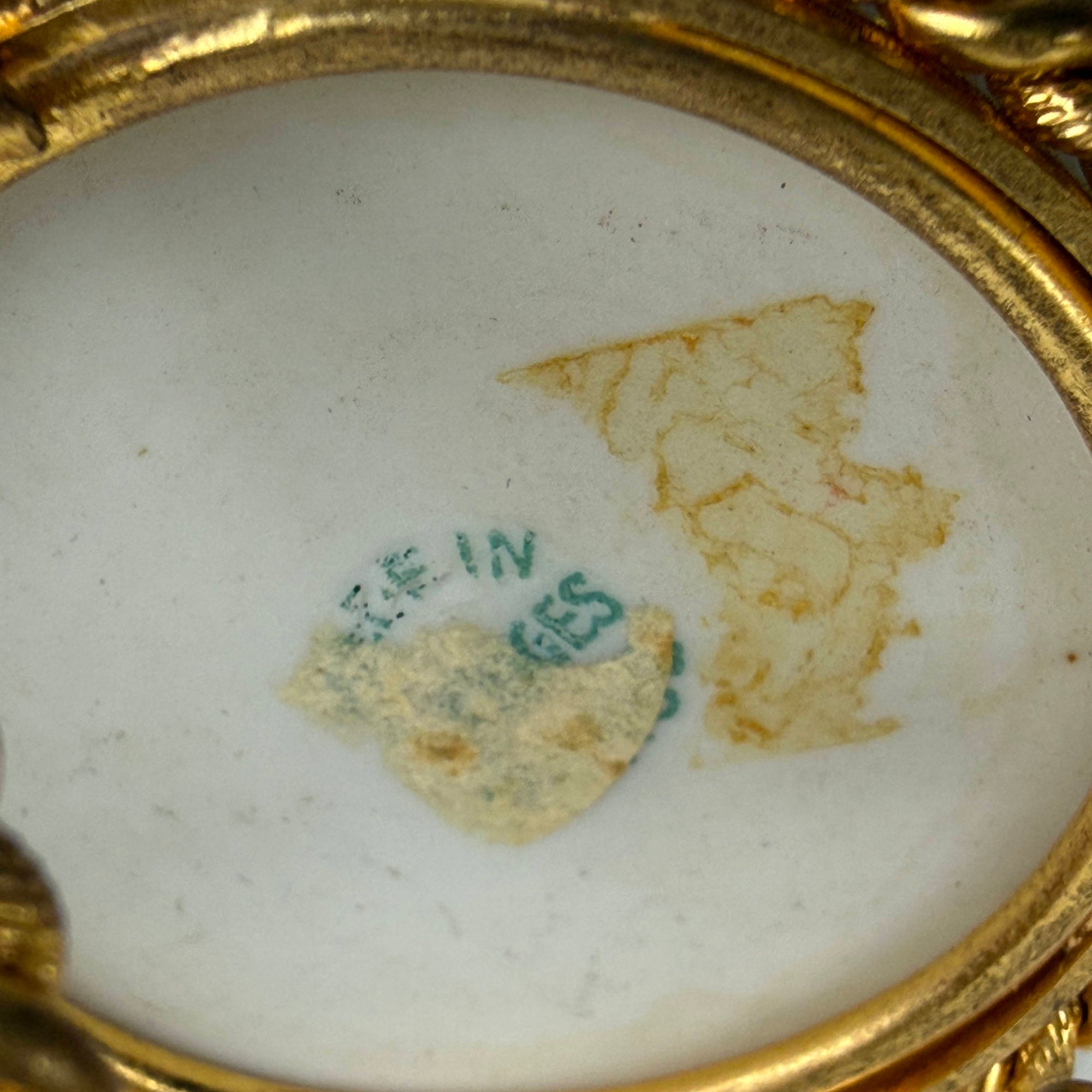 underside of miniature chair with limoges backstamp