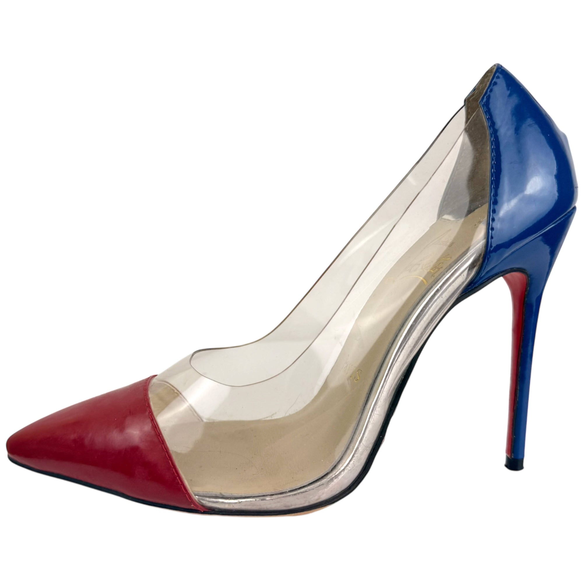 Authentic Christian Louboutin Paris PVC stiletto heels size 38