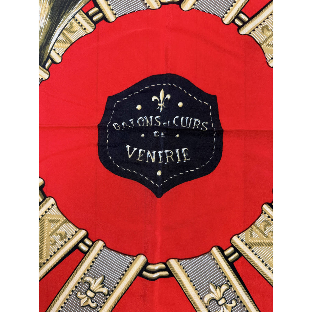 Belgian silk scarf with French vènerie design