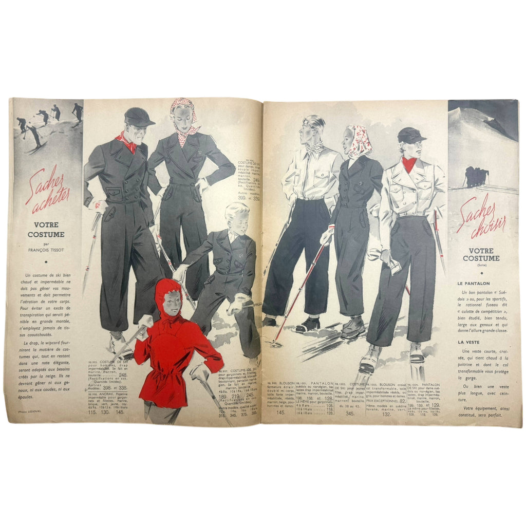 Vintage 1938 Ski Catalogue Les Grands Magasins Louvre Paris Winter Sports