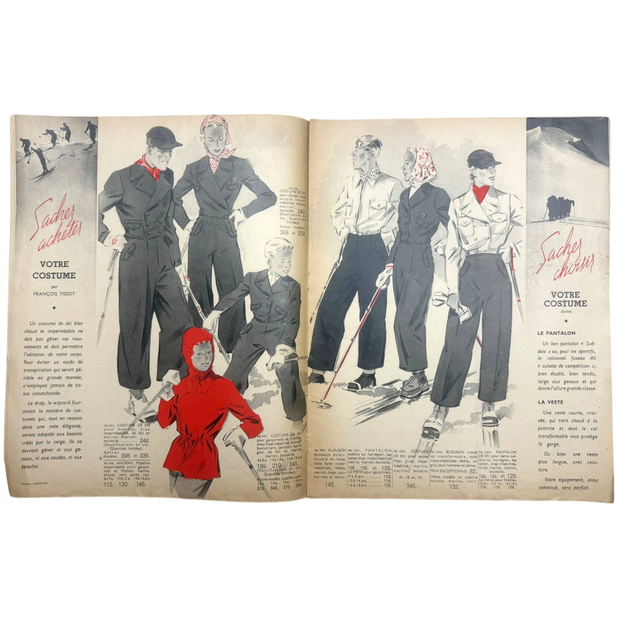 Vintage 1938 Ski Catalogue Les Grands Magasins Louvre Paris Winter Sports