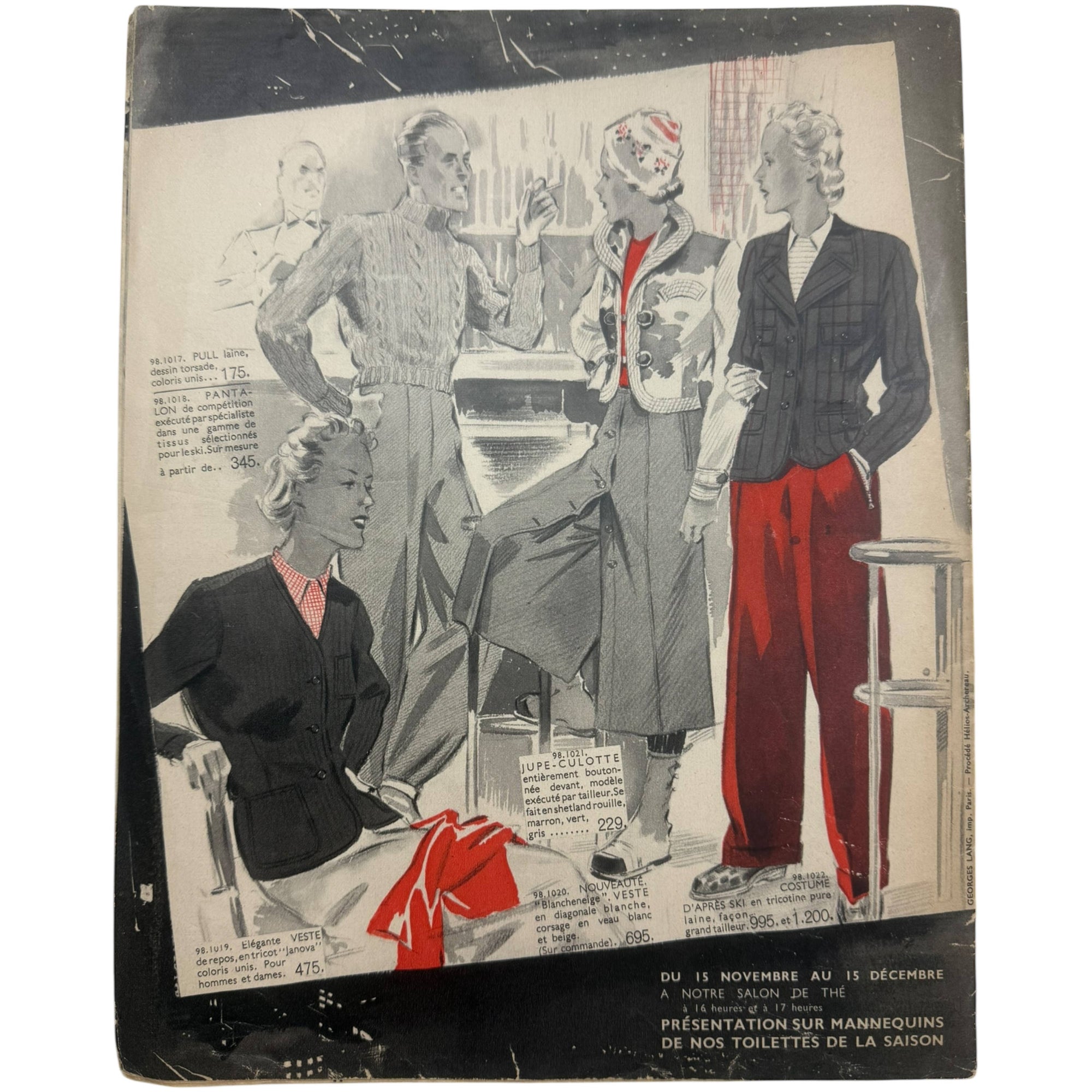 Vintage 1938 Ski Catalogue Les Grands Magasins Louvre Paris Winter Sports