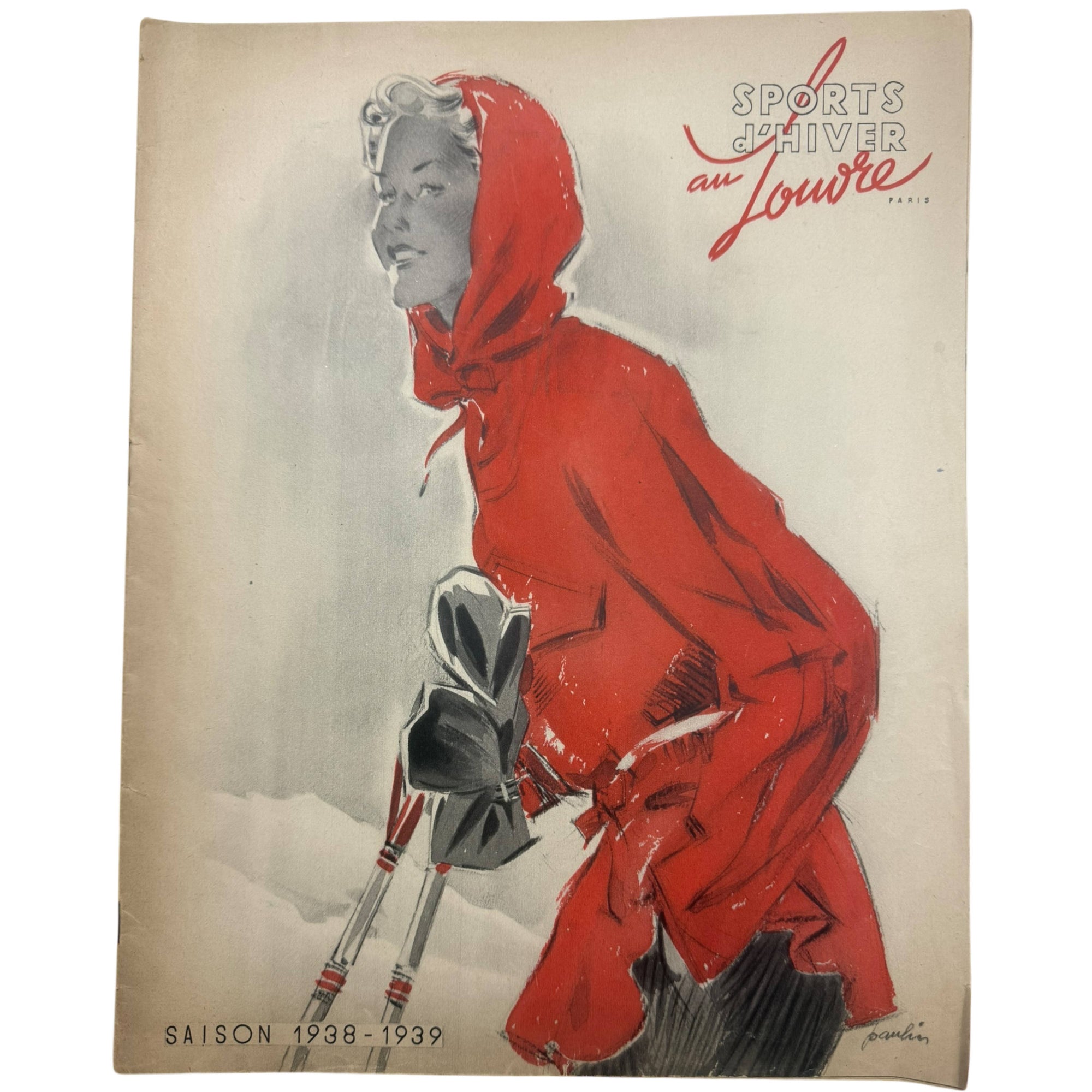 Vintage 1938 Ski Catalogue Les Grands Magasins Louvre Paris Winter Sports