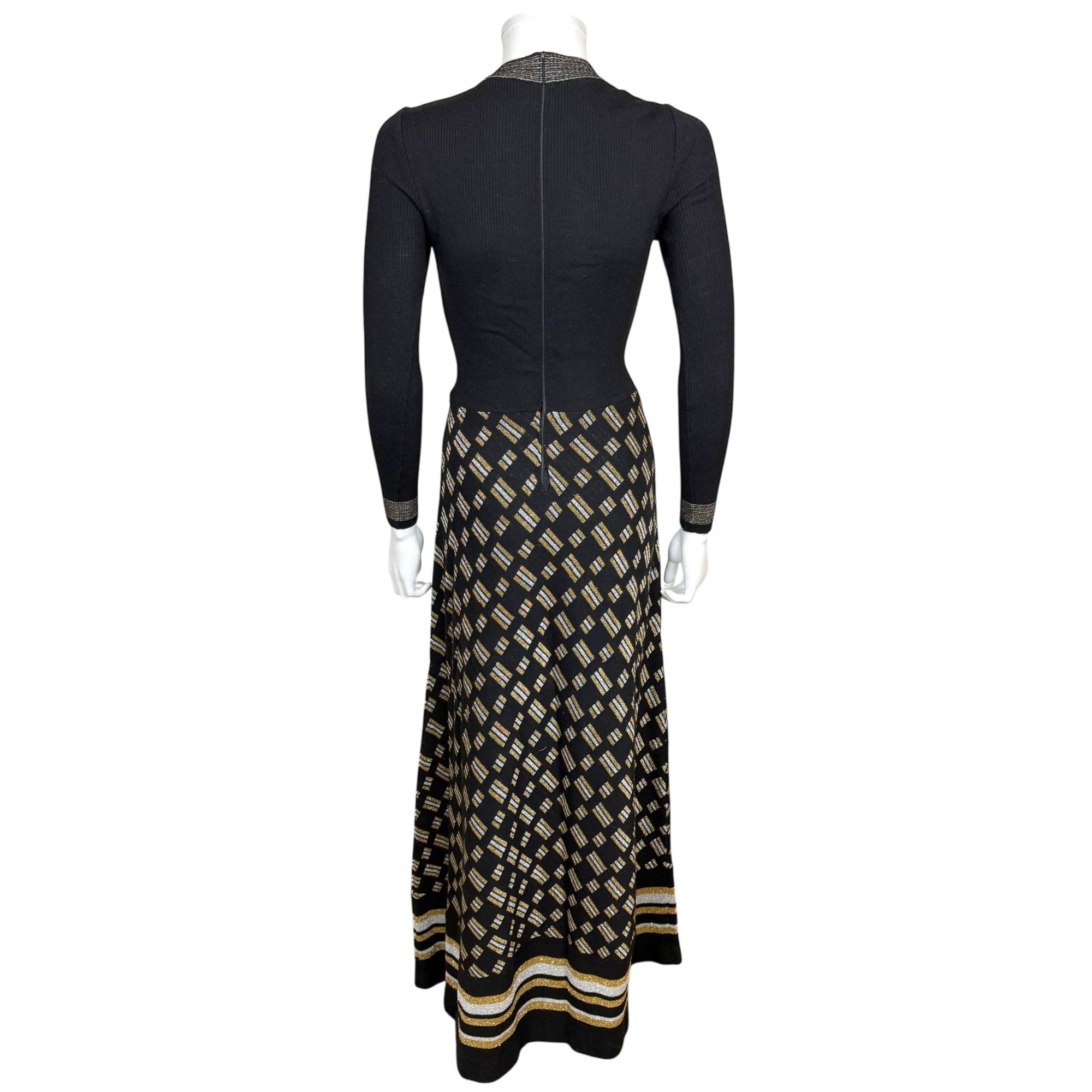 Back view Lucia Italian dress zipper closure