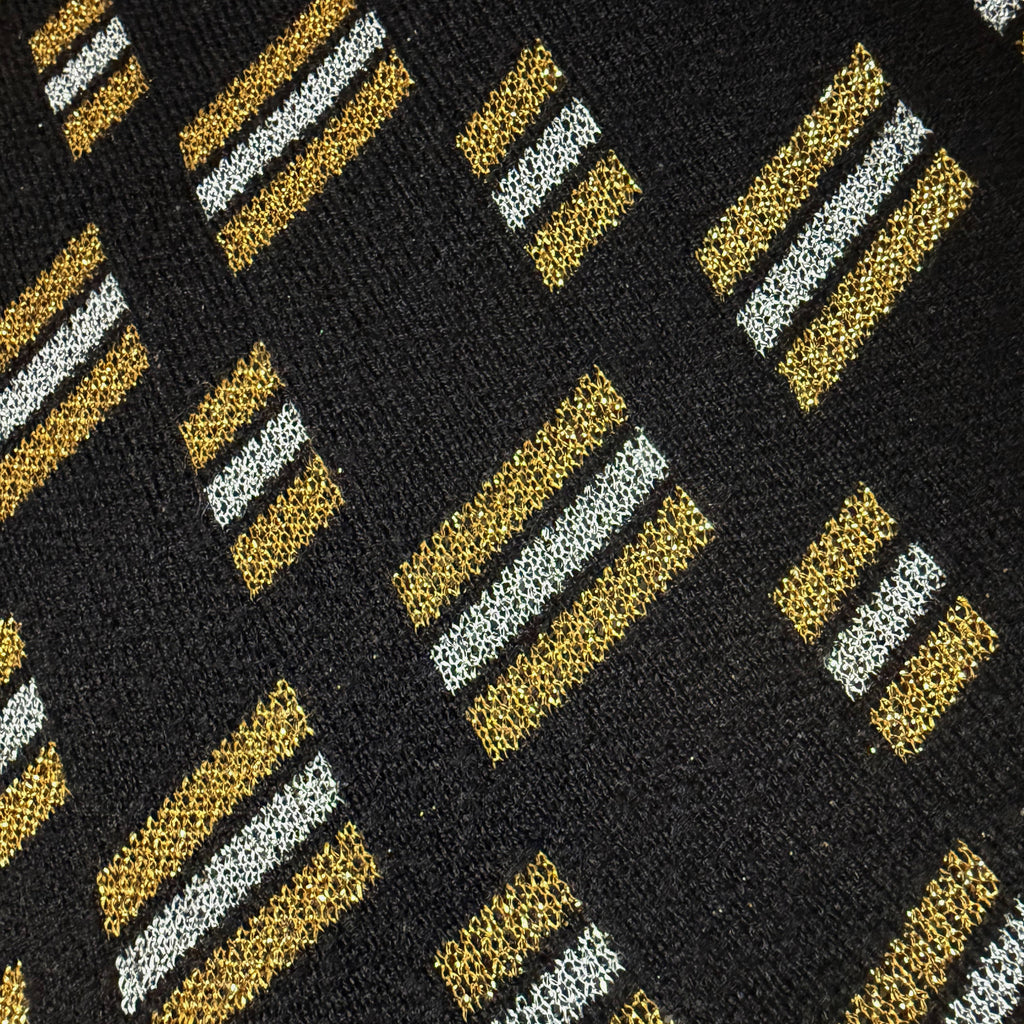 Close-up metallic knit fabric detail