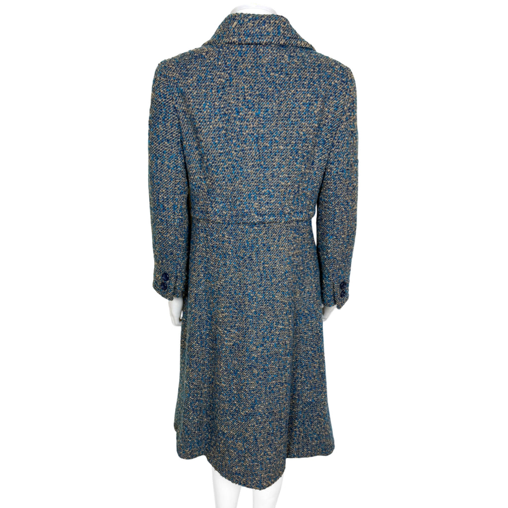Vintage c.1970 Lydia Modell wool bouclé coat full back view