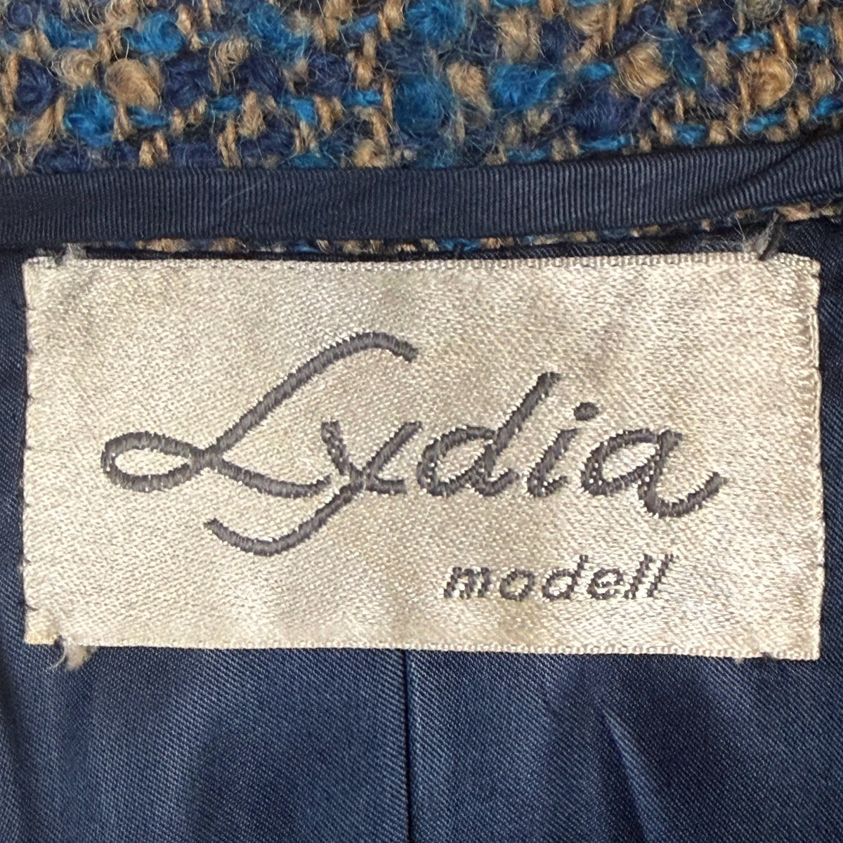 Vintage Lydia Modell woven clothing label