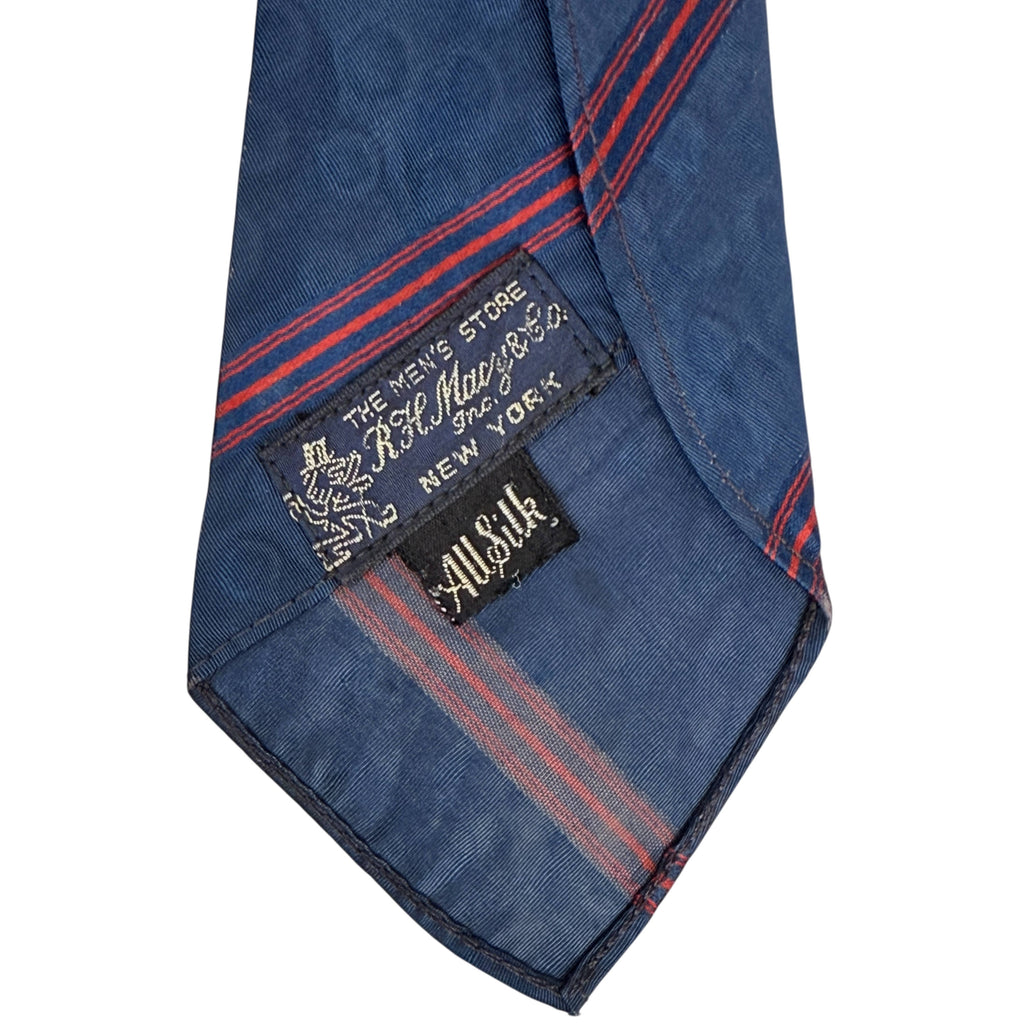 Art Deco 1930s Silk Tie Striped Jacquard R.H. Macy & Co