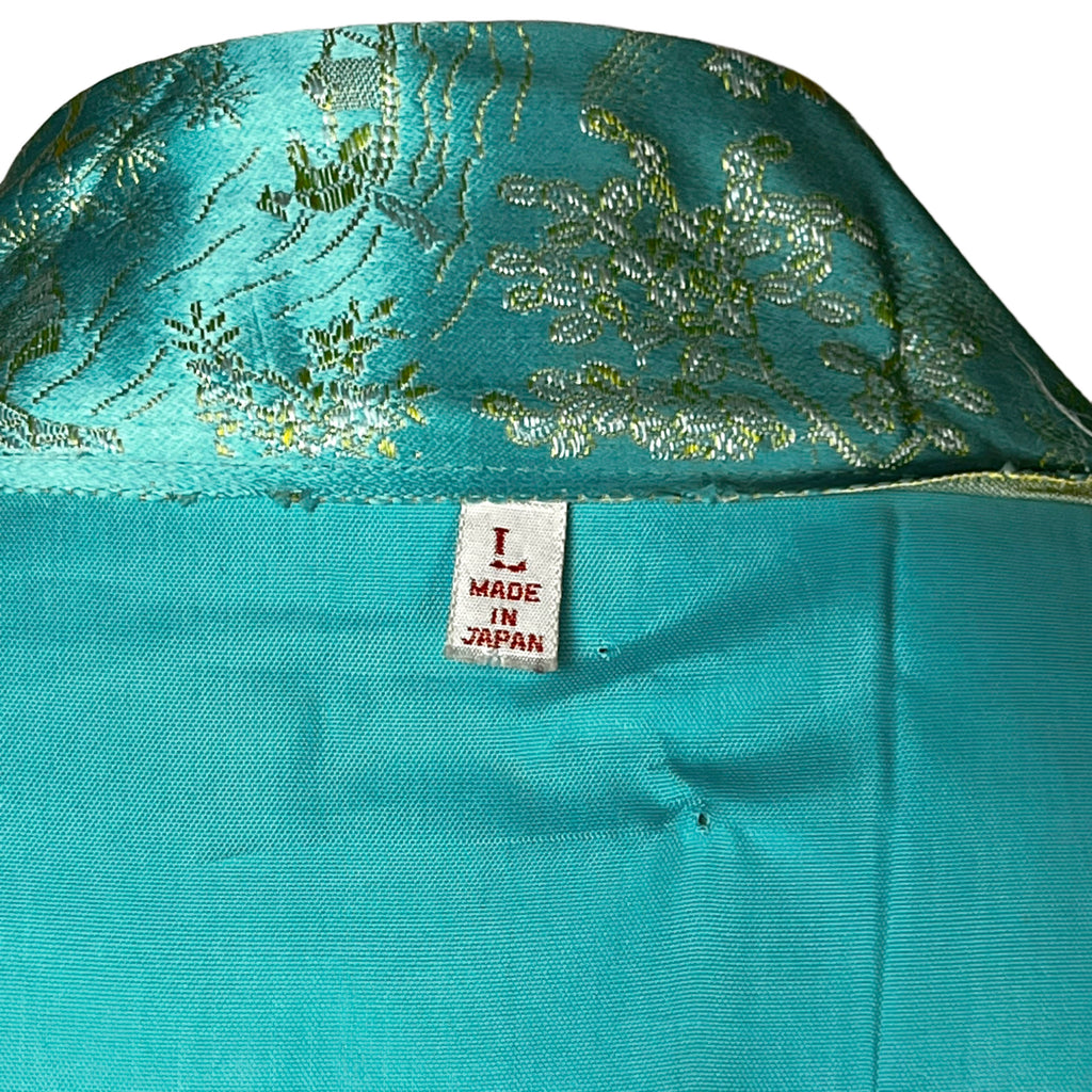 Vintage Kimono Style Dressing Gown Satin Robe Japan Size L