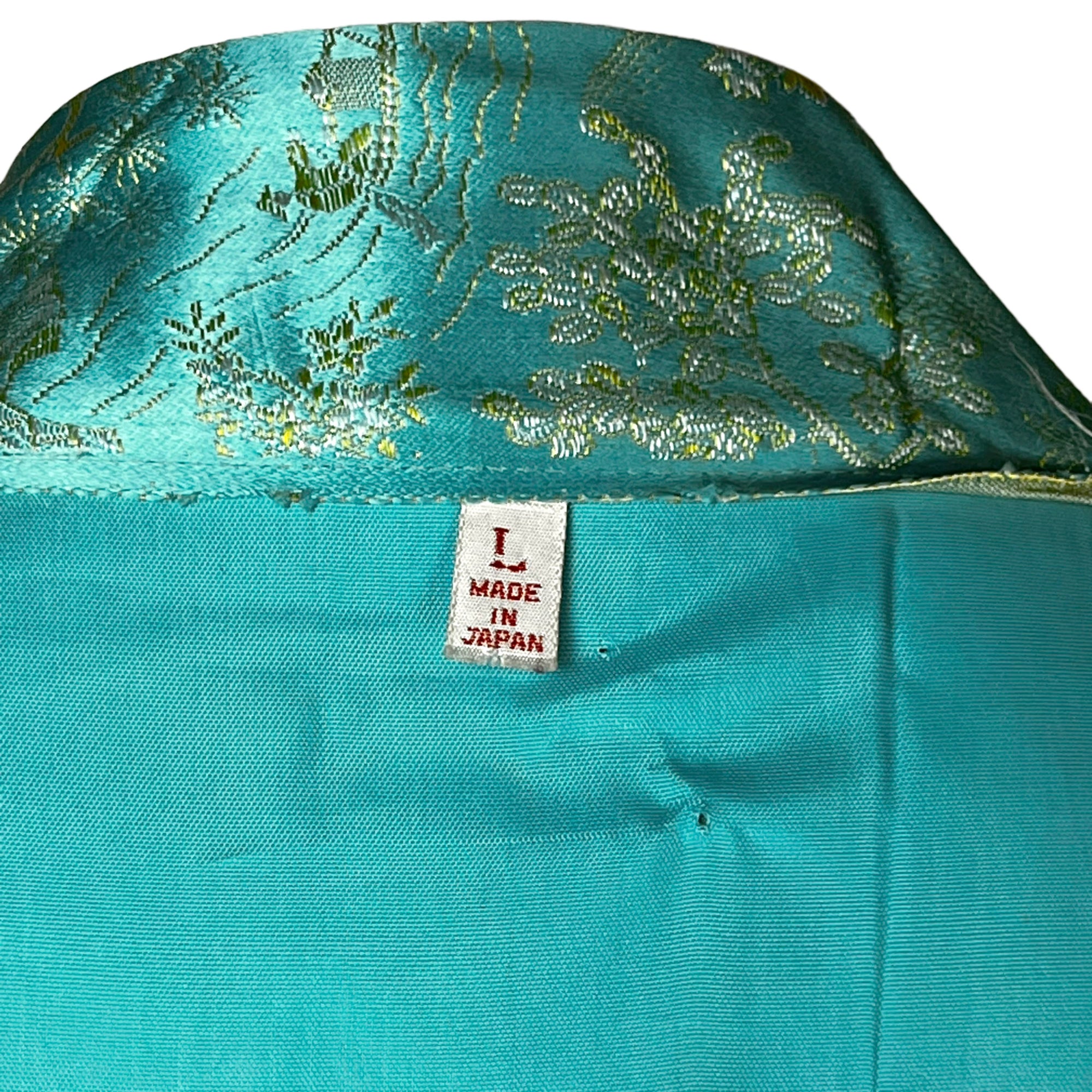 Vintage Kimono Style Dressing Gown Satin Robe Japan Size L