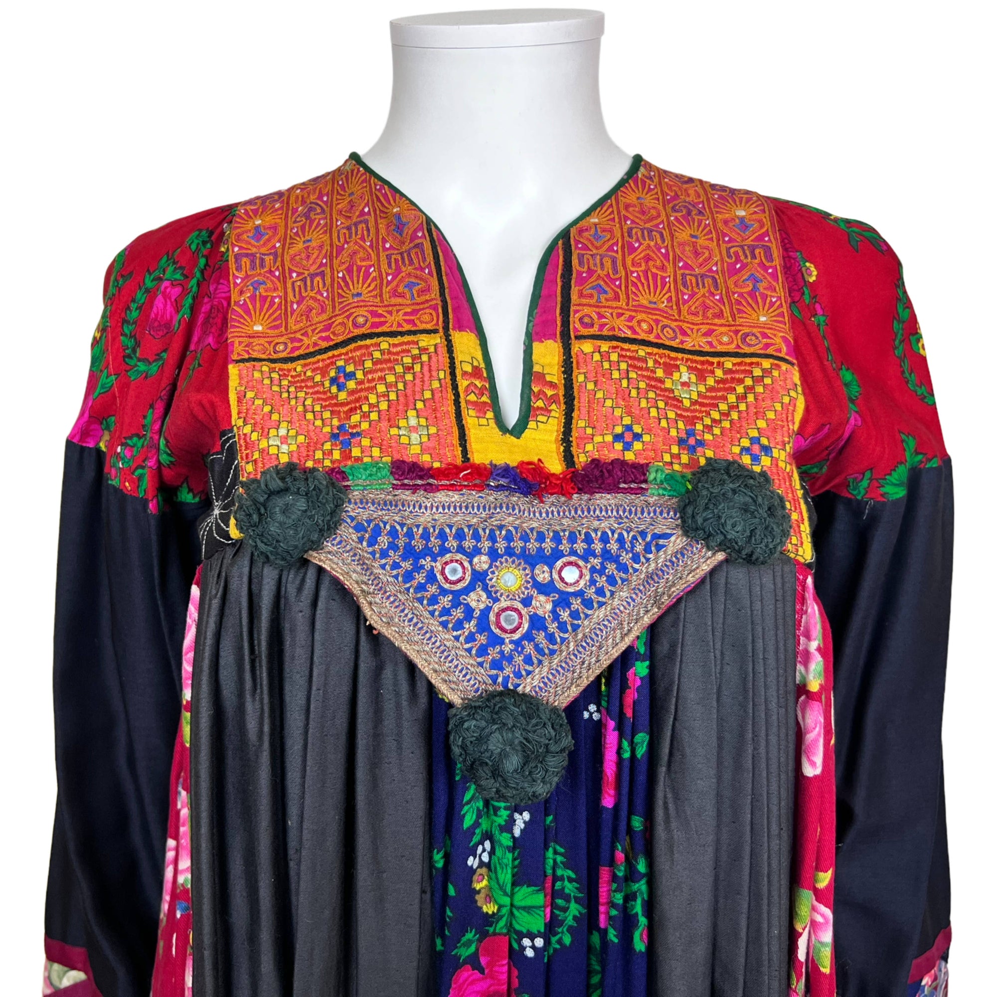 1970s Vintage Hippie Dress Maiden Heaven Afghanistan Sz S M