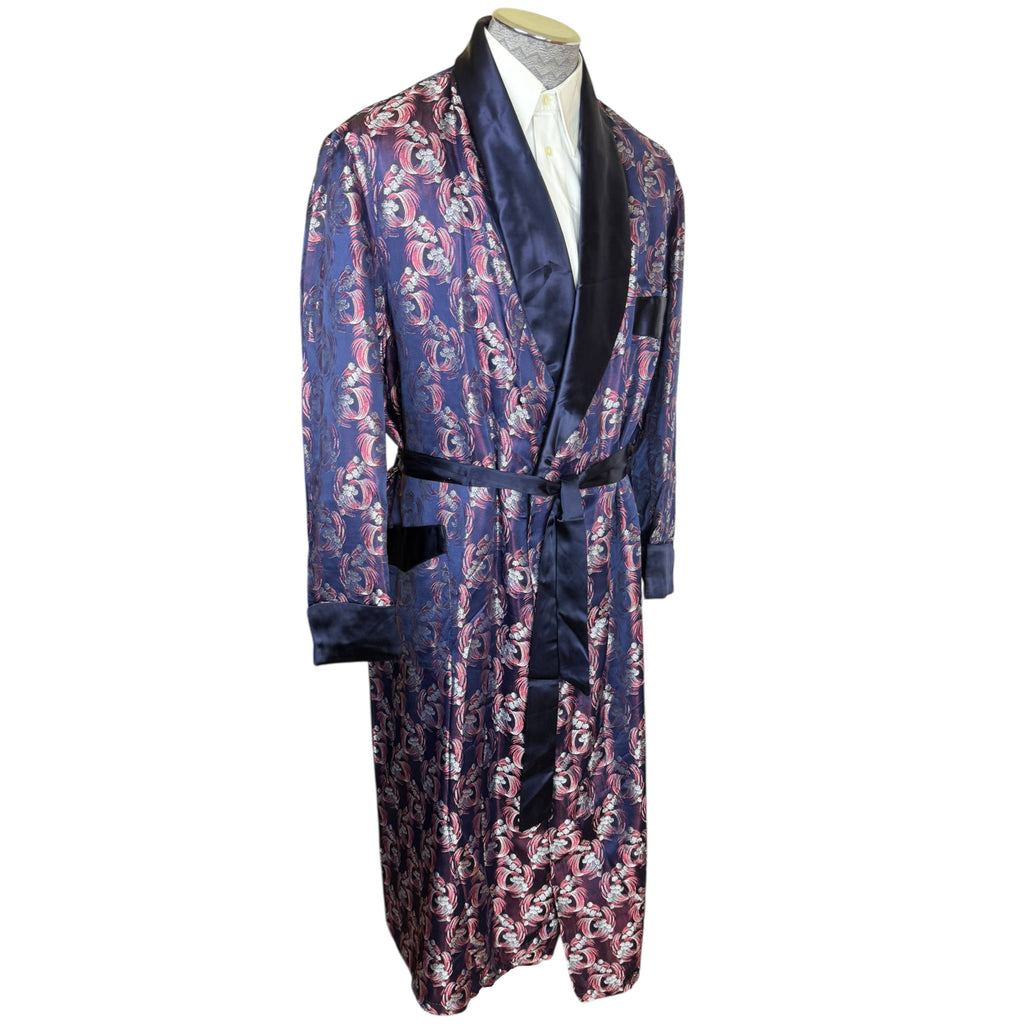 Vintage 1950s Dressing Gown Mens Robe By Majestic Canada XL