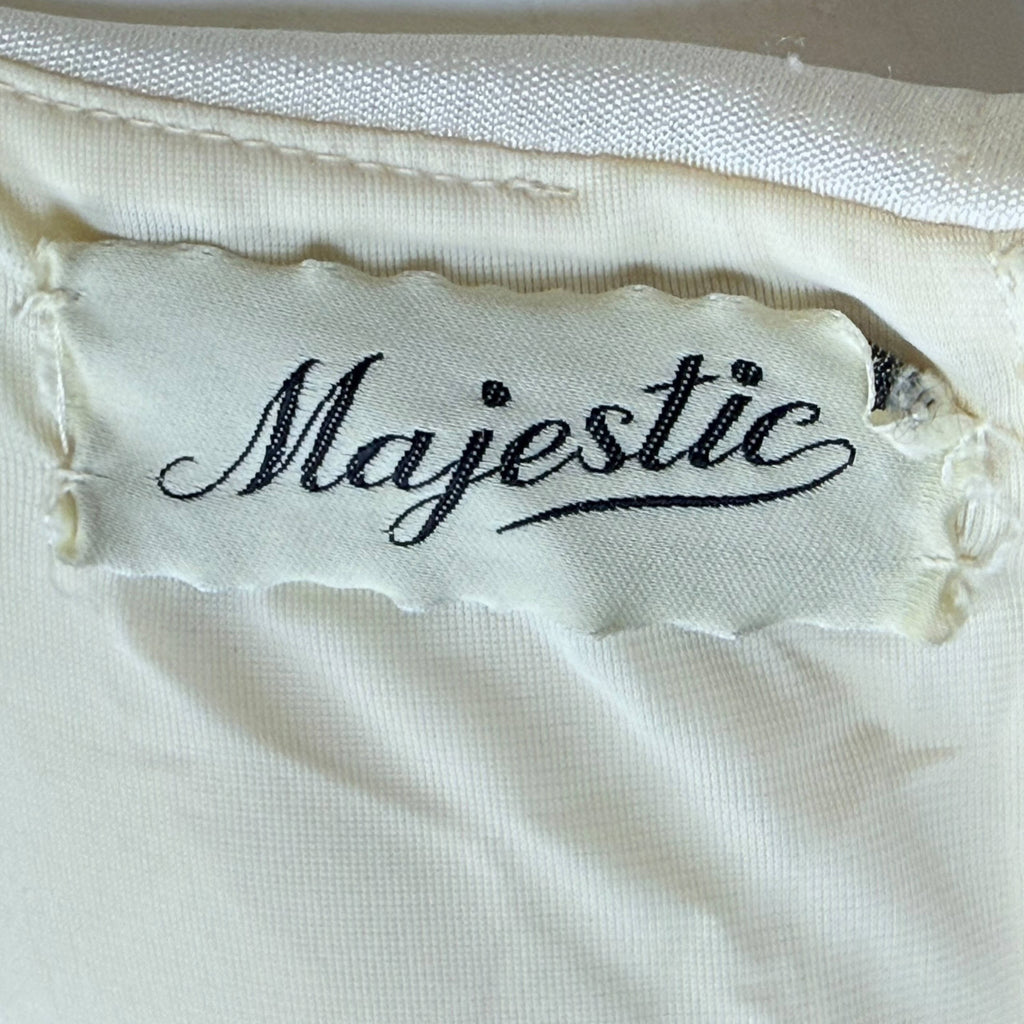 Vintage 1970s Disco Dress by Majestic Canada Polyester with Rhinestone Trim