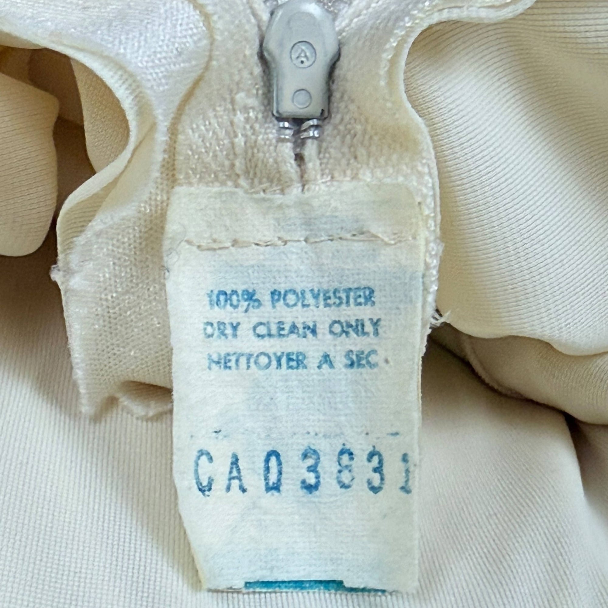 Vintage 1970s Disco Dress by Majestic Canada Polyester with Rhinestone Trim