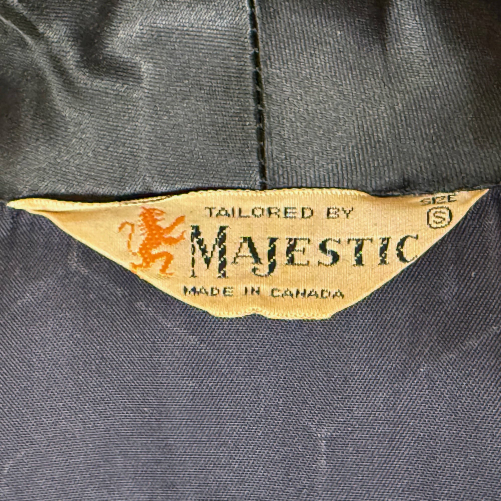 tailored by majestic made in canada label