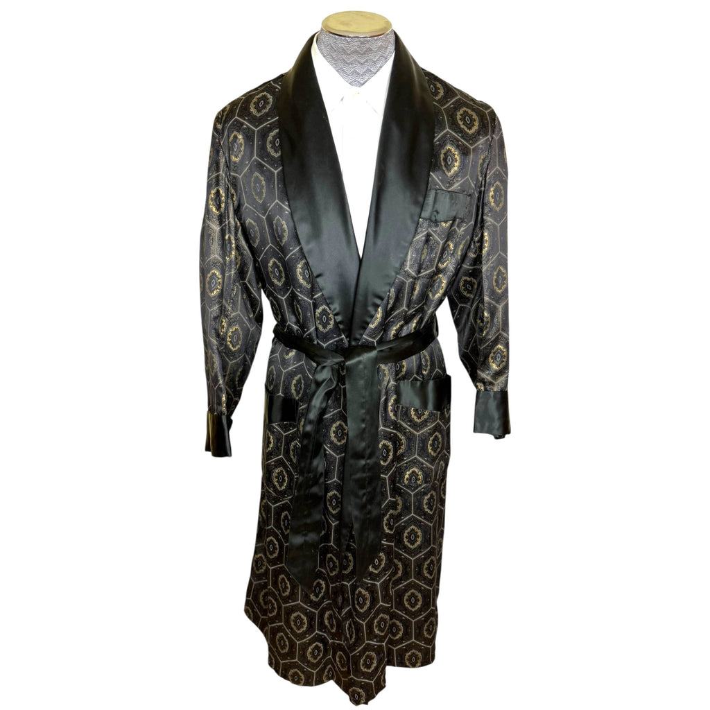 Vintage 1950s Dressing Gown Mens Robe by Majestic Canada Size S