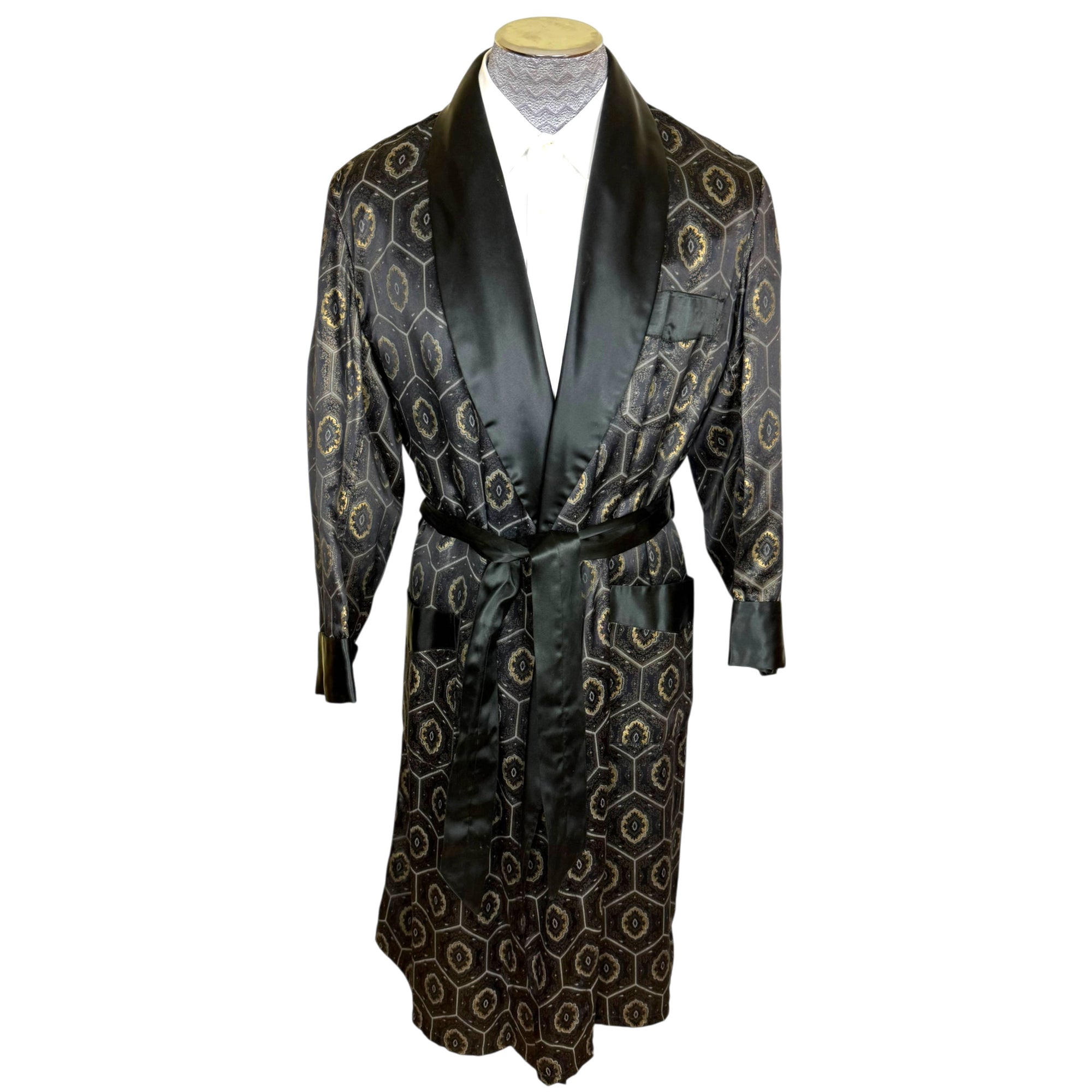 Vintage 1950s Dressing Gown Mens Robe by Majestic Canada Size S