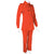 Vintage 1960s Pantsuit Orange Wool Double Knit Jacket Pants