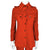 Vintage 1960s Pantsuit Orange Wool Double Knit Jacket Pants
